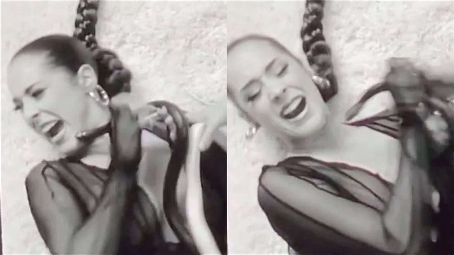 أثناء تصوير فيديو كليب... ثعبان يلدغ مغنية شابة في وجهها (فيديو)
