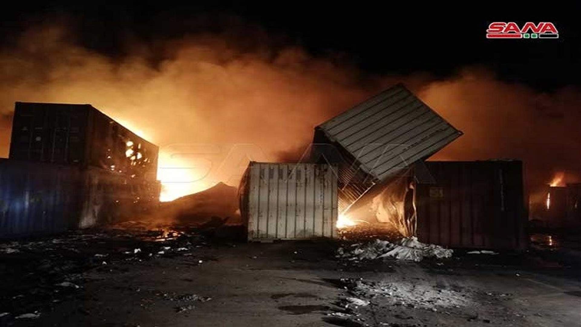 قصف إسرائيلي يستهدف مرفأ اللاذقية في غرب سوريا