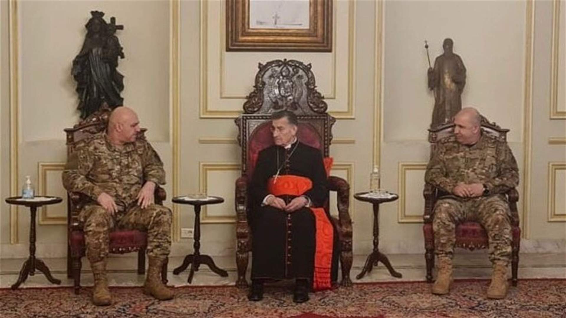 Rai meets Army Commander Aoun, French Ambassador Grillo