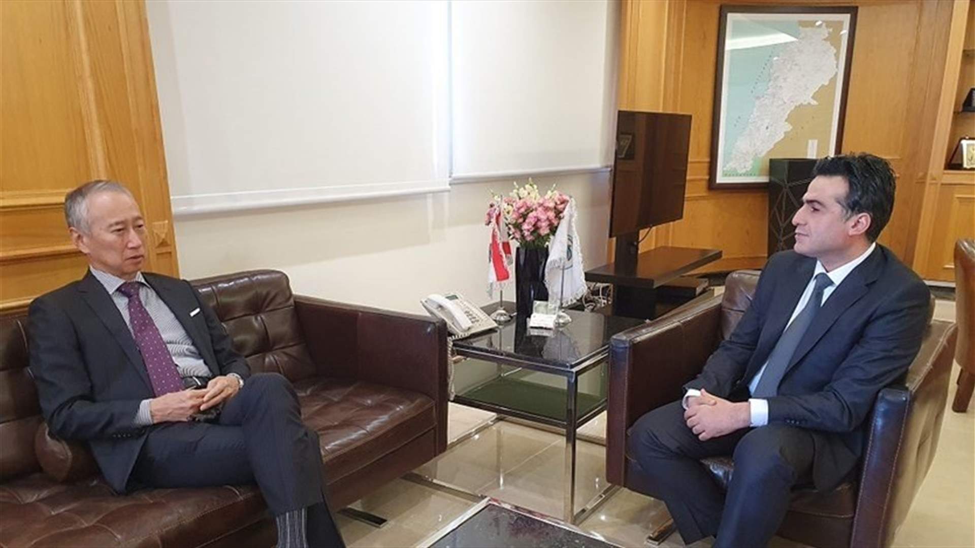Public Works Minister Hamieh meets Japanese Ambassador to Lebanon