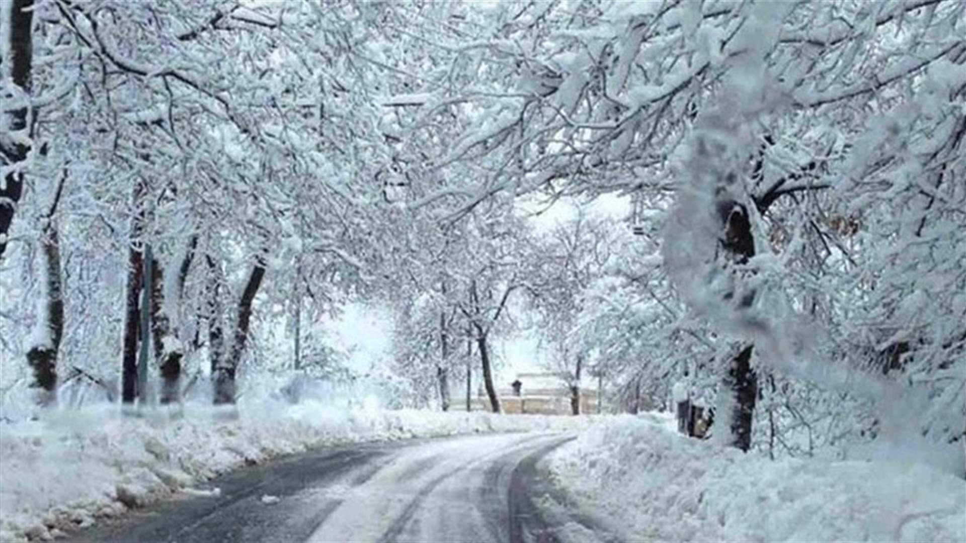 Accumulation of snow blocks several roads across Lebanon