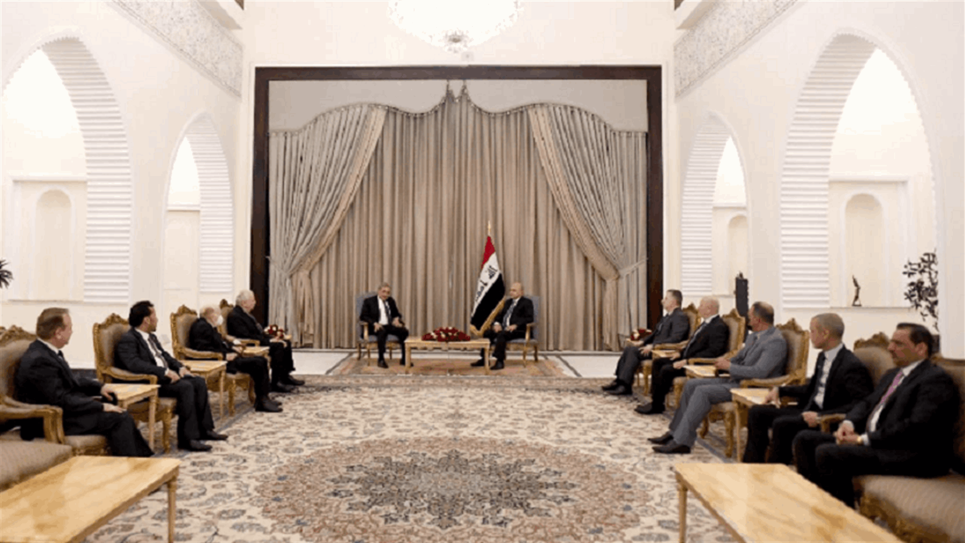 خوري التقى الرئيس صالح... وتأكيد أهمية العلاقات العراقية - اللبنانية