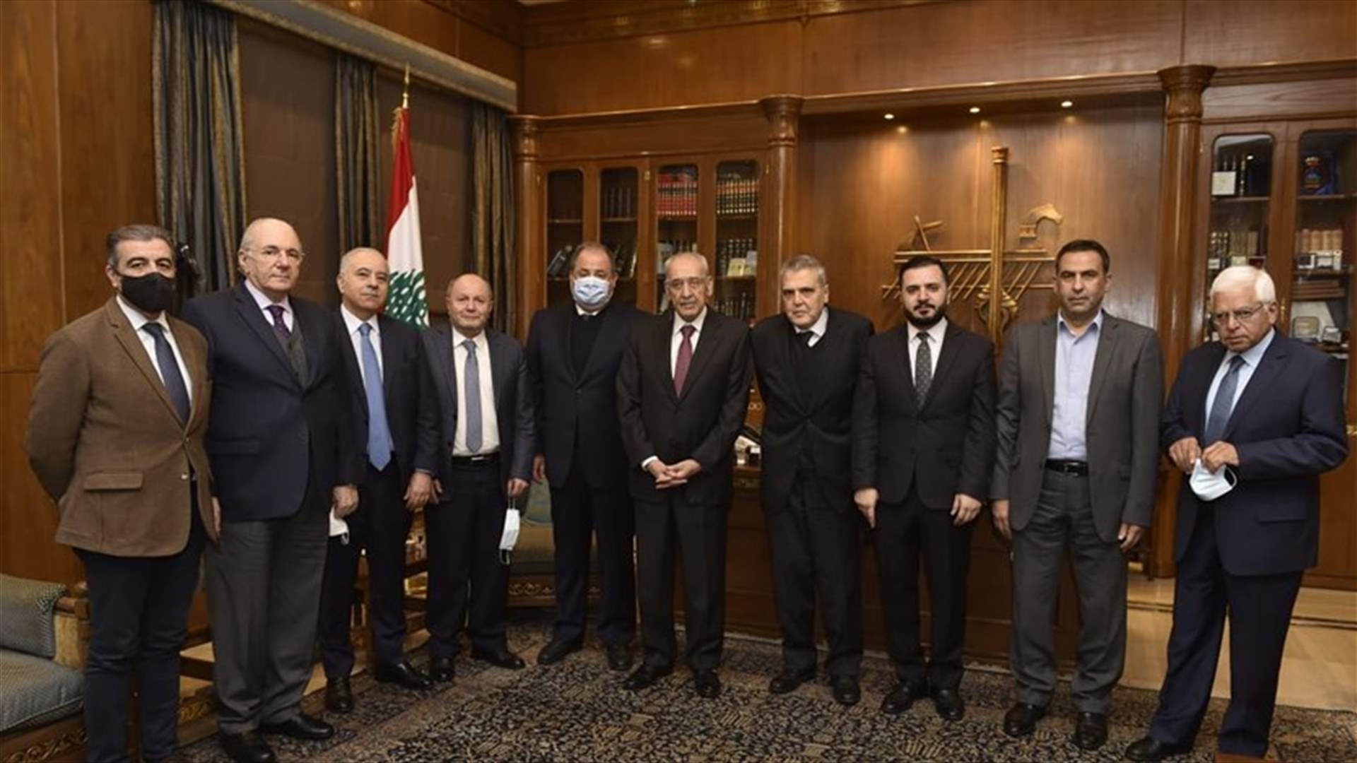 بري إستقبل فرونتسكا وعربيد وعرض الاوضاع العامة مع وفدا من الحزب السوري القومي الاجتماعي