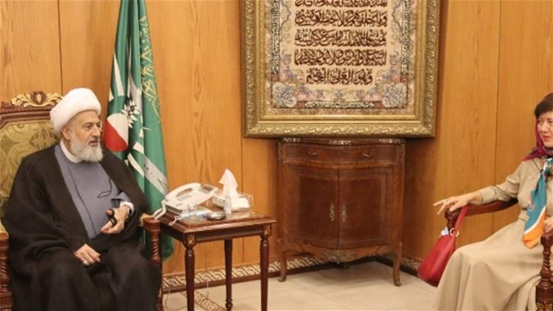 الخطيب عرض مع فرونتسكا التطورات: لانجاز الاستحقاق الانتحابي في مواعيده واستكمال تطبيق الطائف