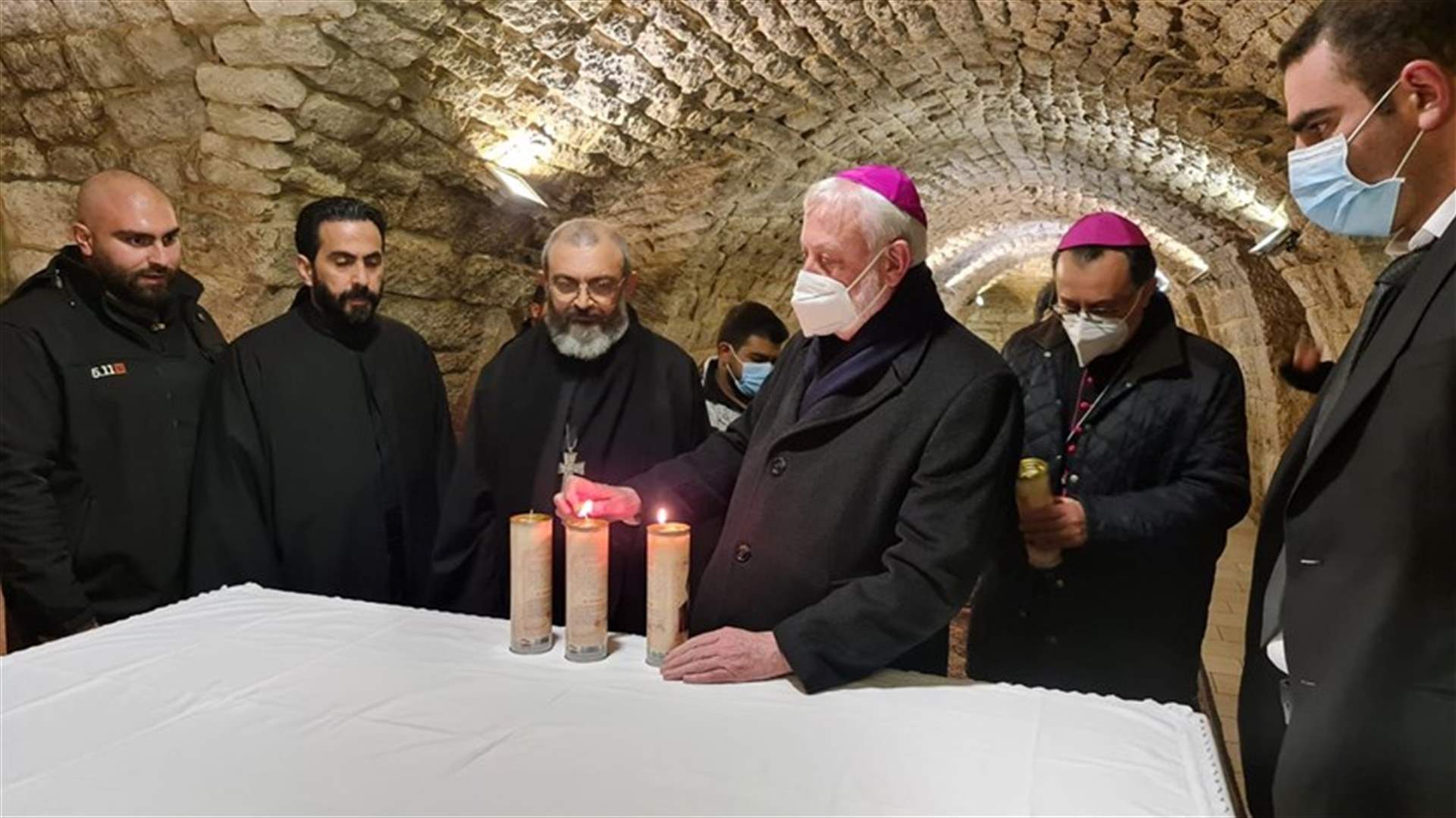 Gallagher pays visit to Saint Charbel tomb in Annaya