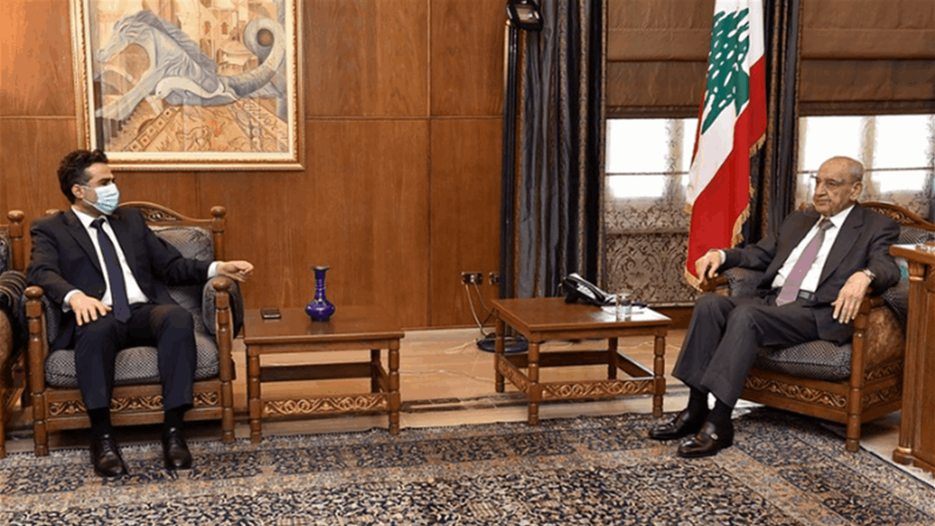 حميه يشرح المشاريع والخطط الإستراتيجية لوزارة الأشغال... ويطلع بري عليها