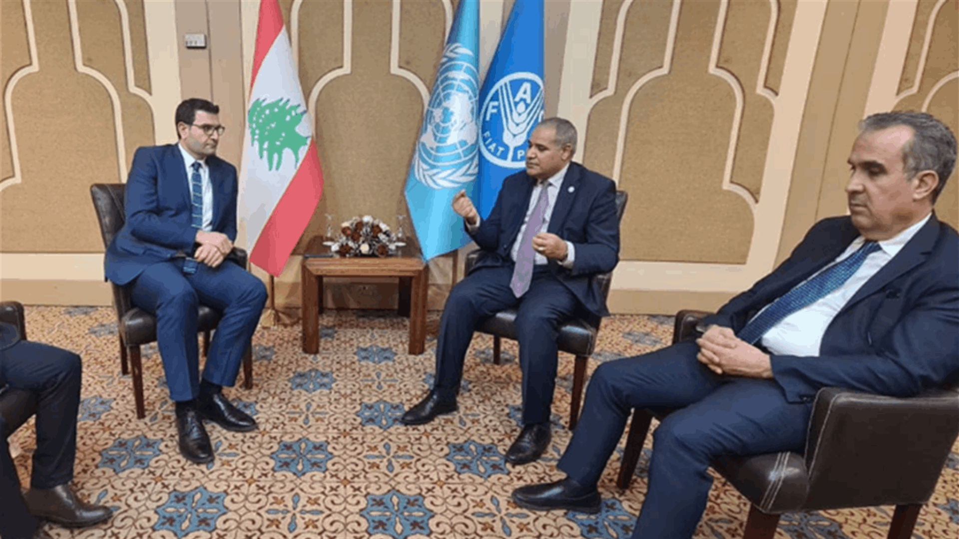 الحاج حسن يلتقي الممثل الاقليمي لمنظمة الفاو