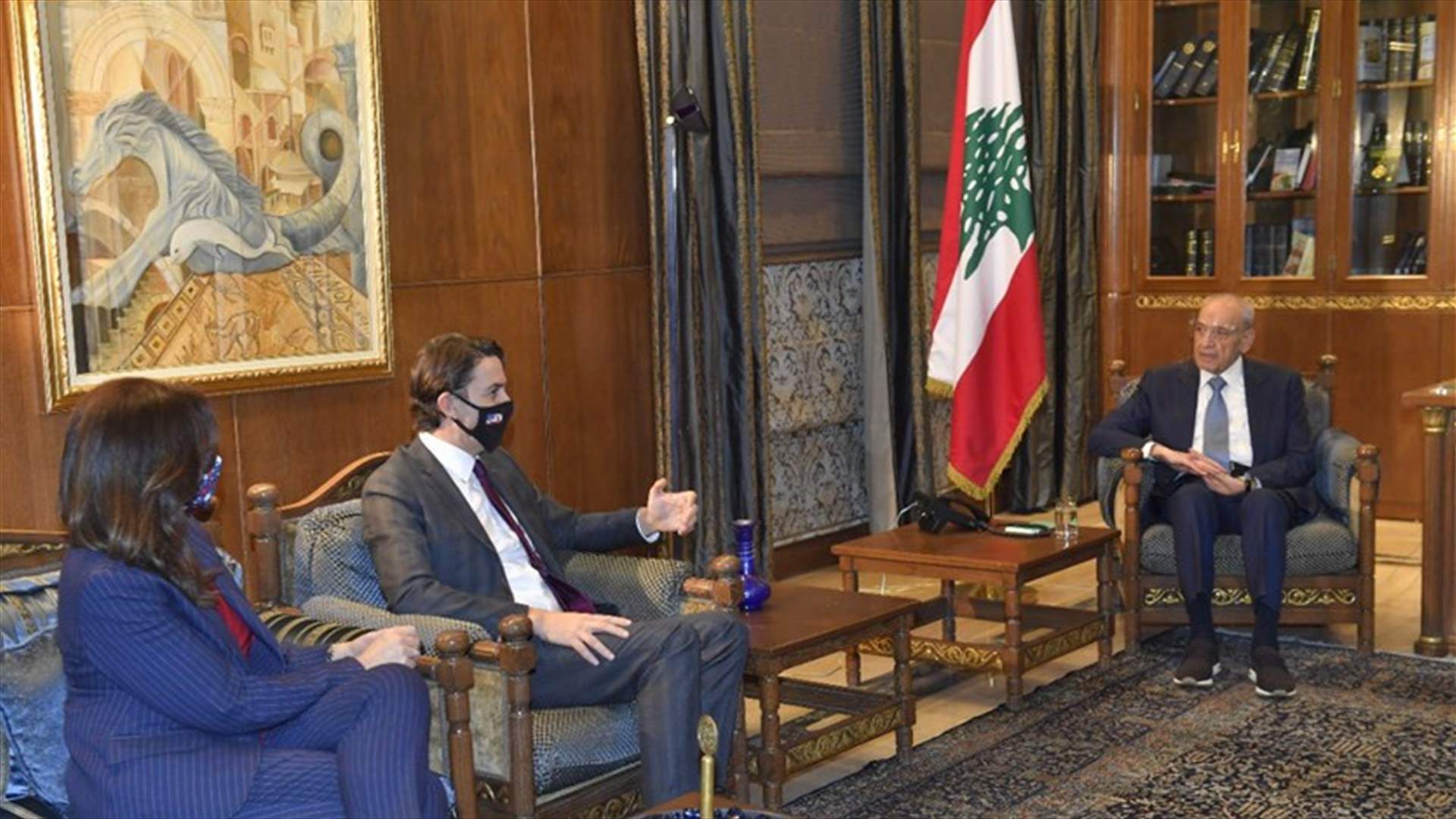 بري عرض مع هوكشتاين وشيا نتائج مساعي معاودة التفاوض غير المباشر