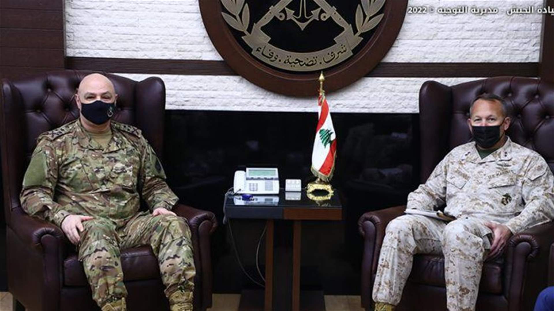 قائد الجيش التقى وفدا من القيادة المركزية في الولايات المتحدة