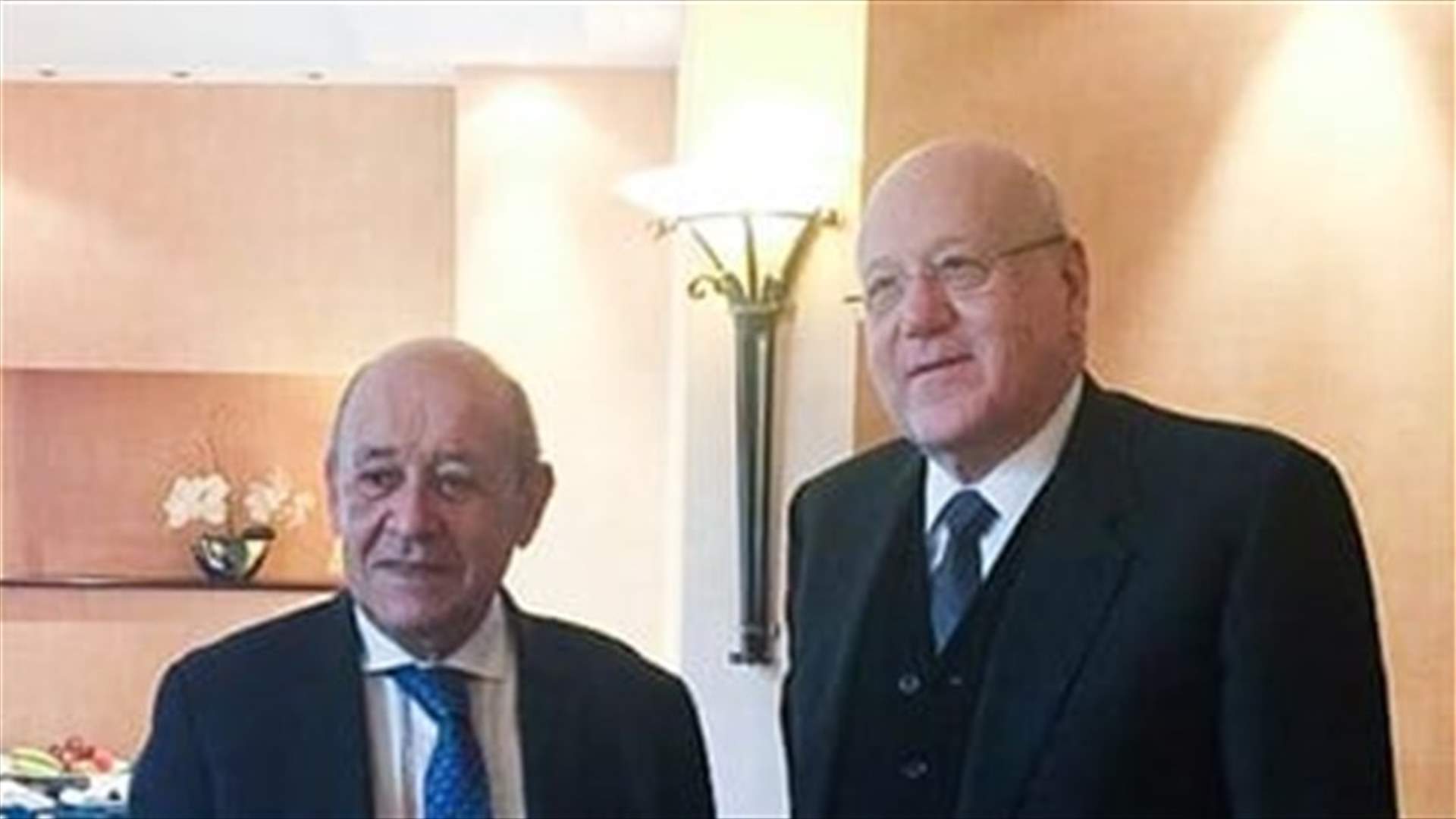 Mikati meets Le Drian on sidelines of Security Conference in Munich