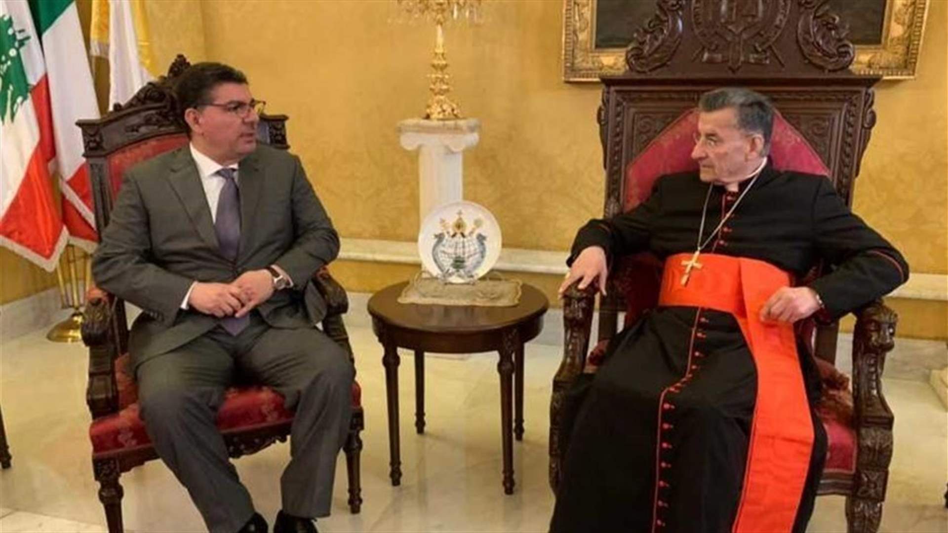 Patriarch Rai meets Bahaa Hariri in Rome