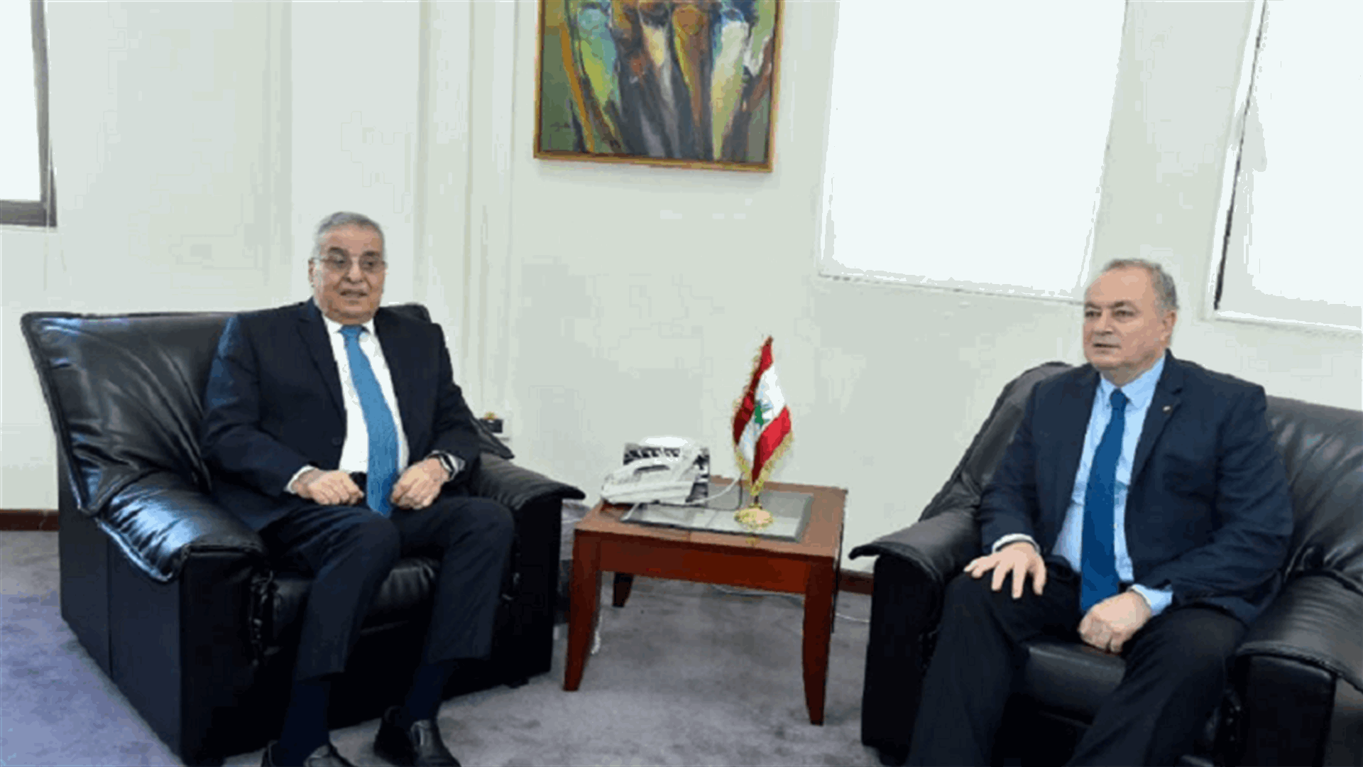 Minister Bou Habib meets with Russian ambassador Rudakov