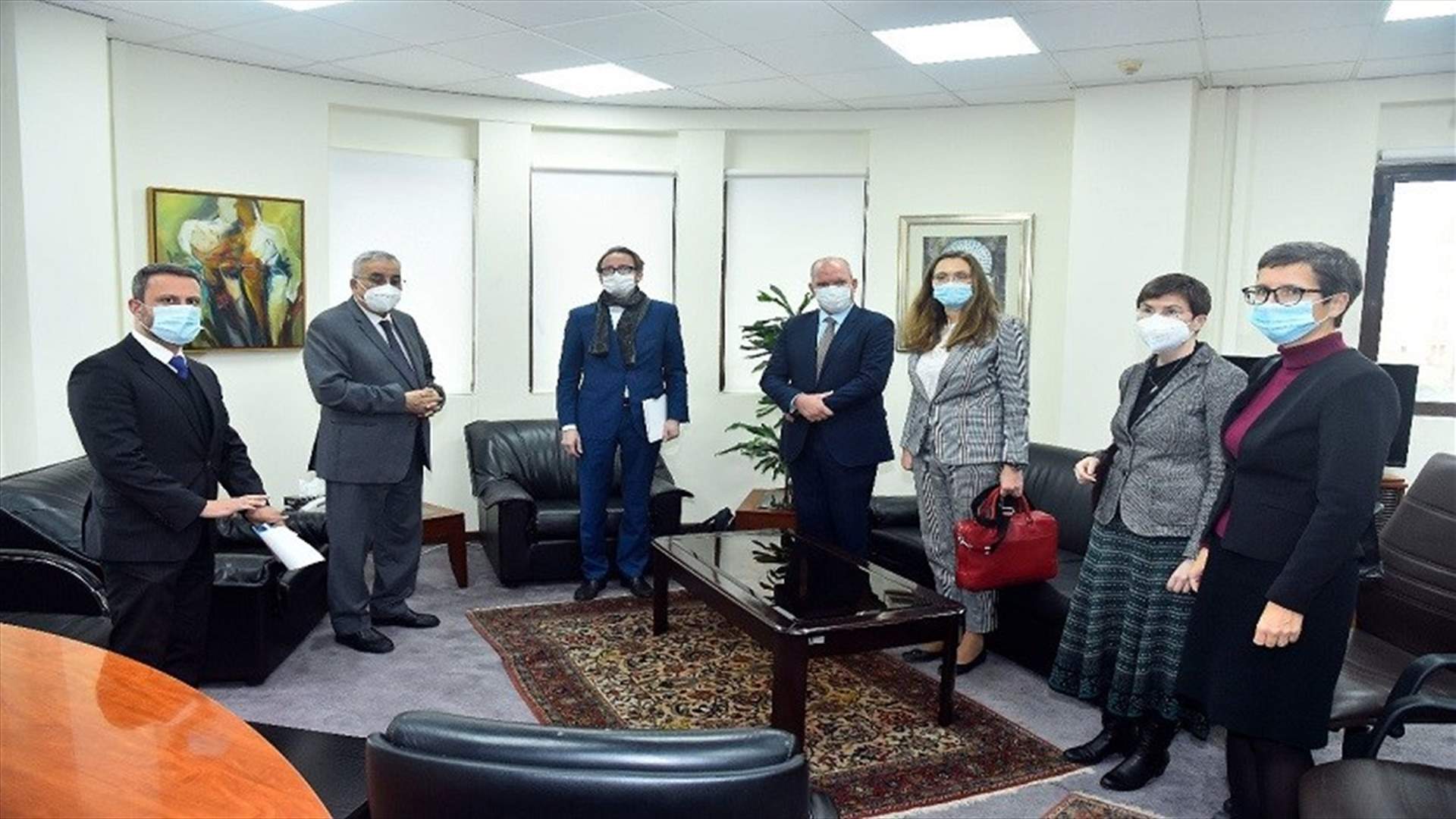 بو جبيب إجتمع مع سفراء وديبلوماسيين واستقبل وفد الخزانة الأميركية وفرونتسكا