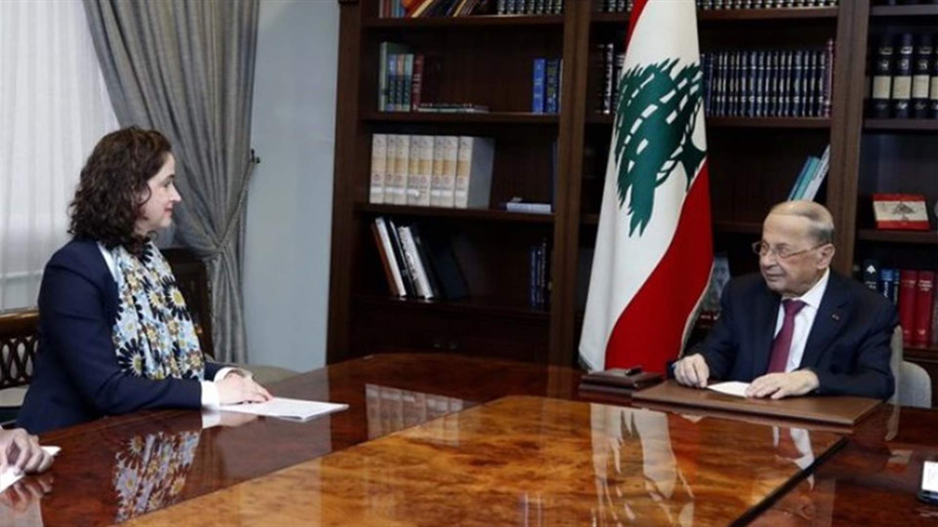 عون إستقبل هاونشتاين لمناسبة تسلمها مسؤولياتها الجديدة