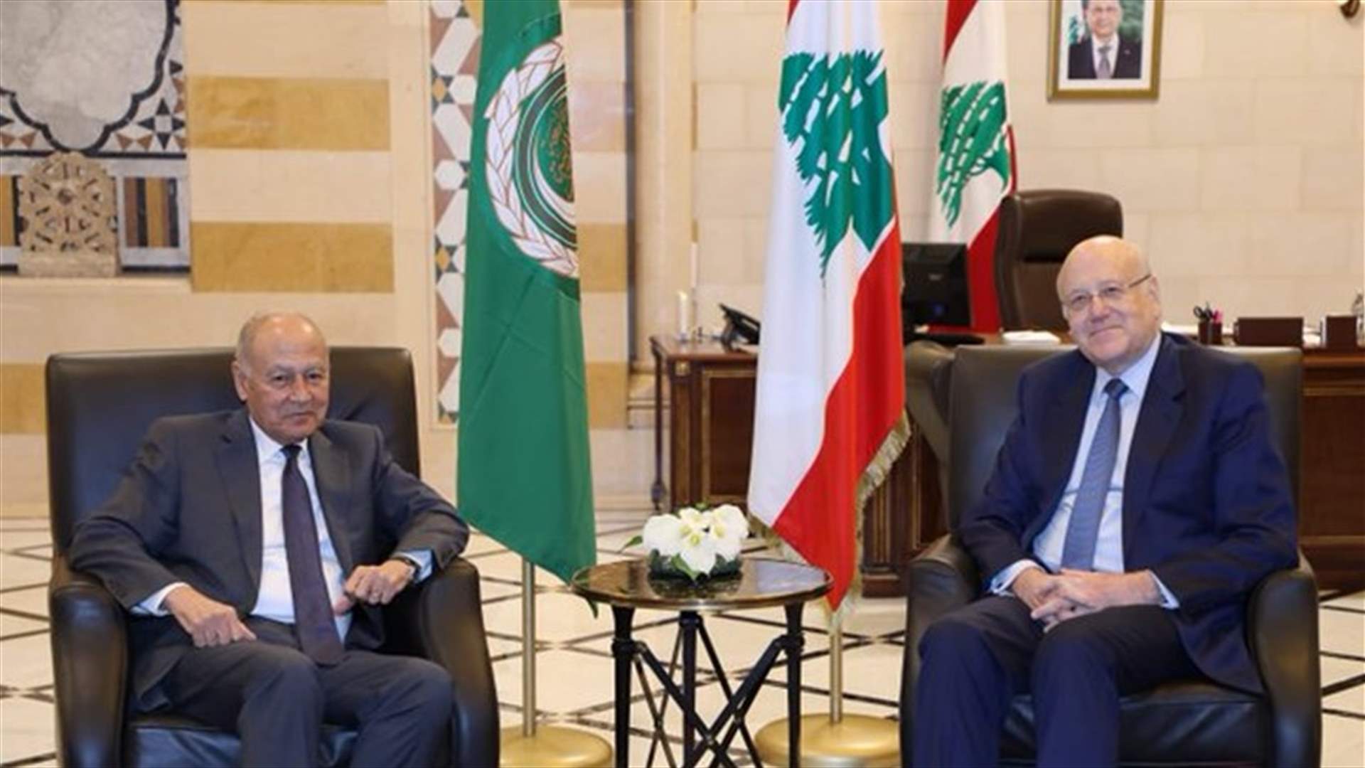 Mikati meets Arab League SG, Iraqi delegation, and UK Ambassador