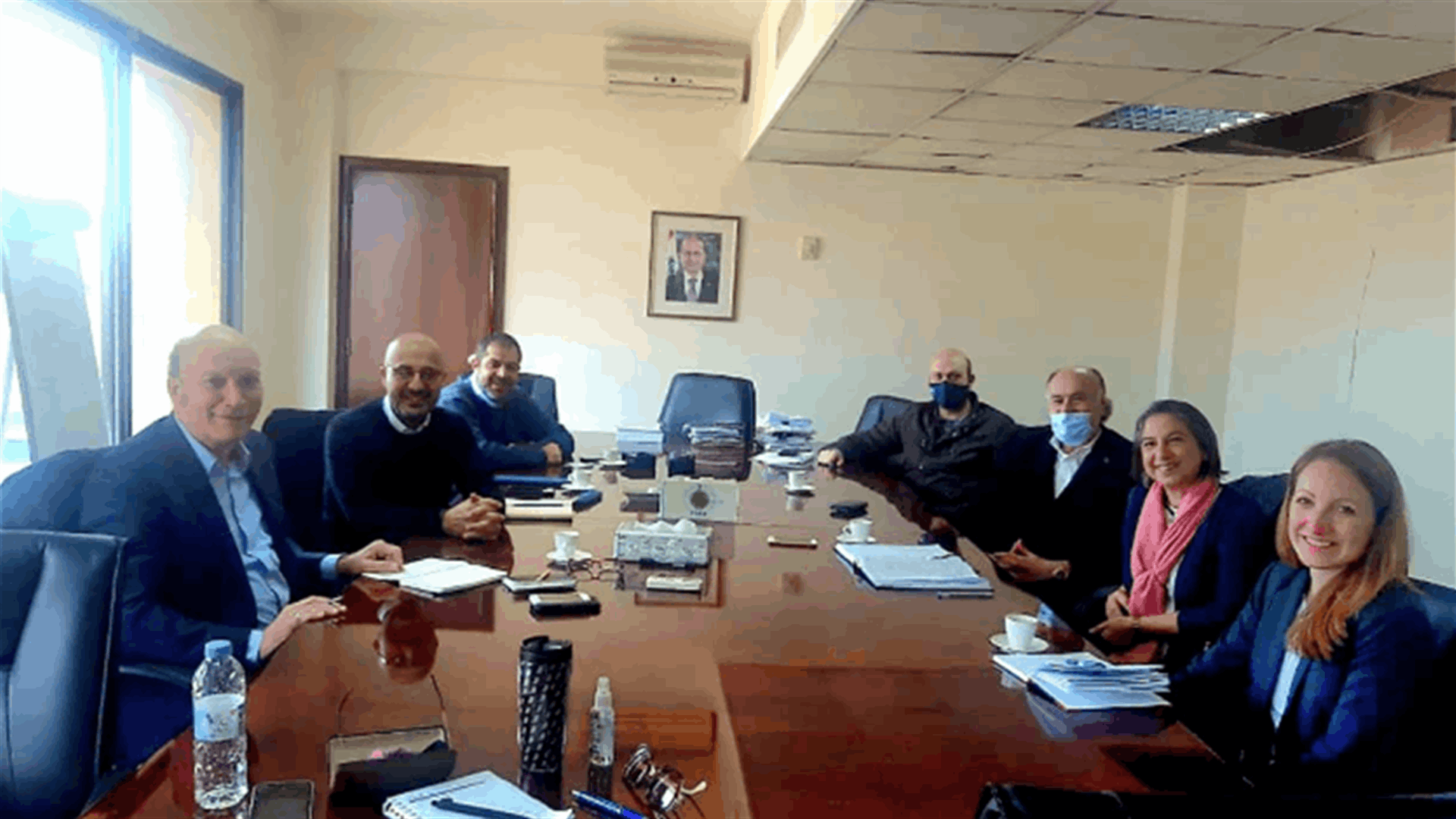 إجتماع مع البنك الدولي في وزارة البيئة لبحث الخطوات العملية لترميم معامل فرز النفايات