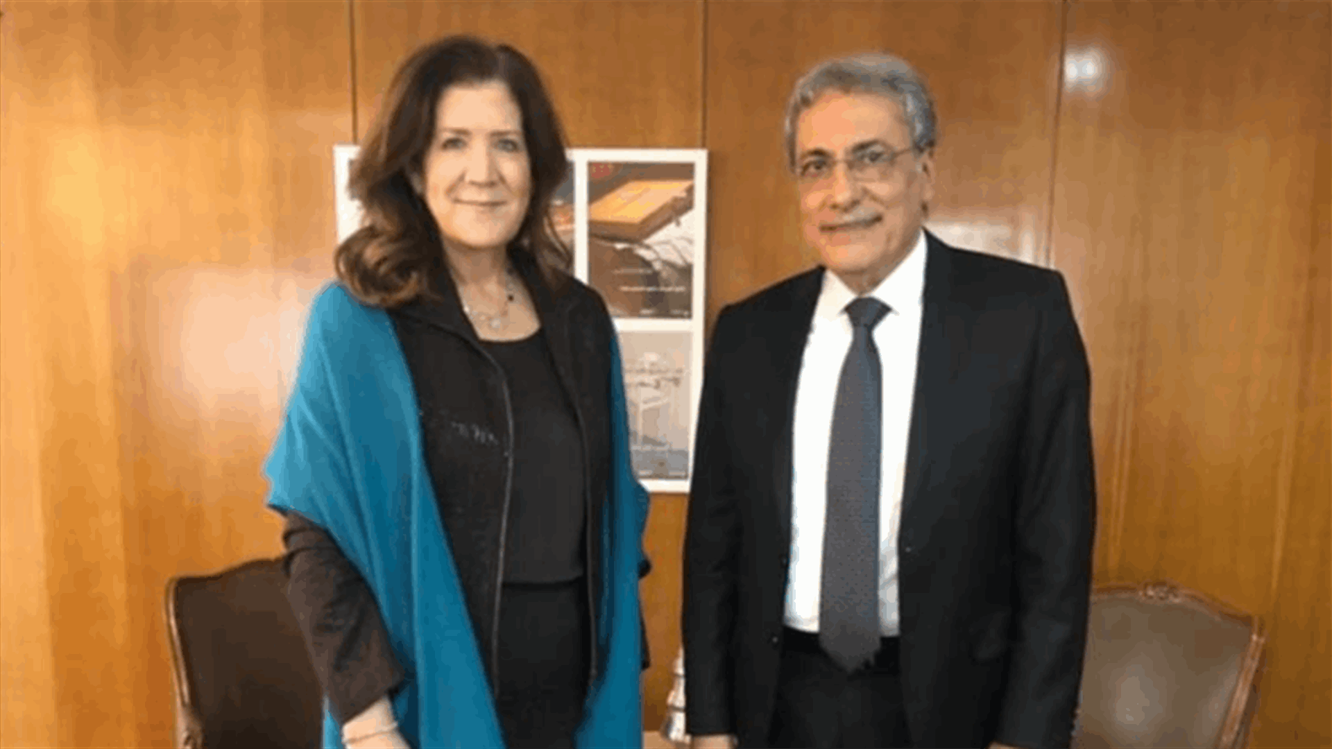 وزير العدل بحث والسفيرة الأميركية في تمويل مشاريع لقصور العدل