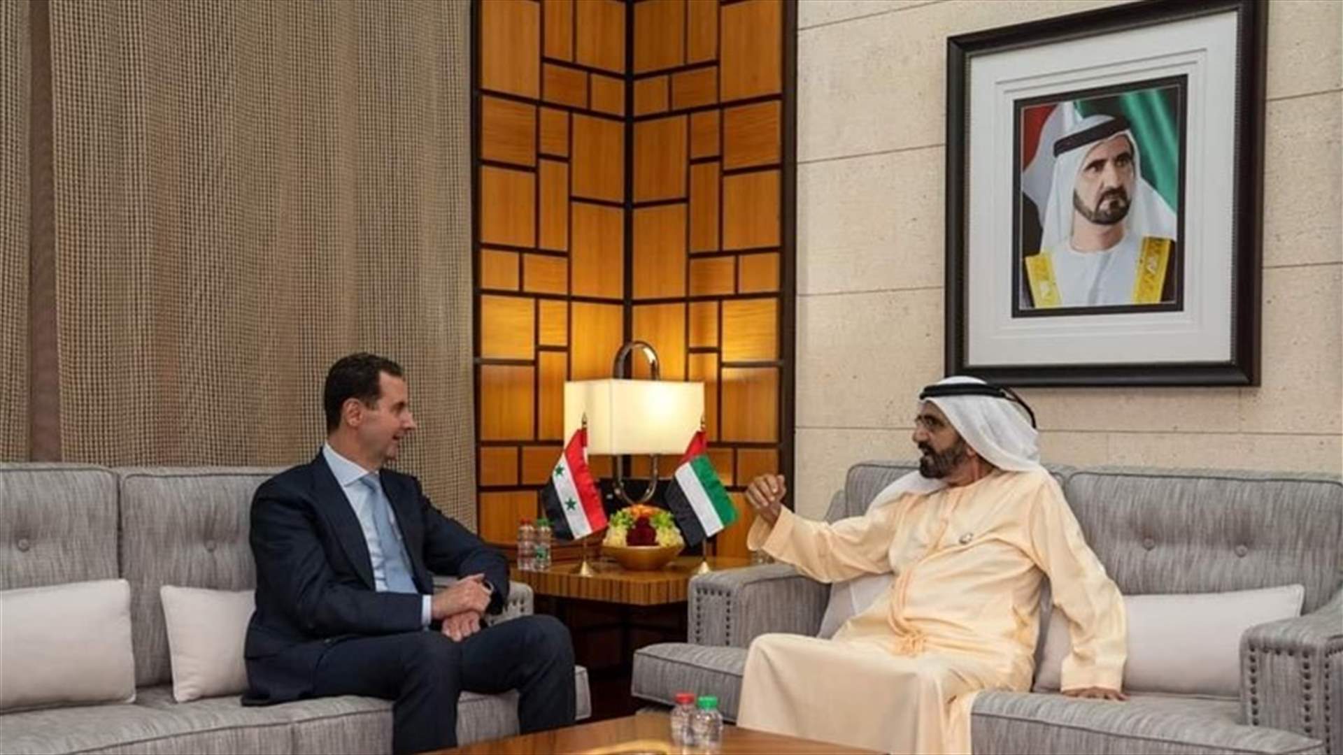 الاسد في الامارات... وبحث في توسيع دائرة التعاون الثنائي