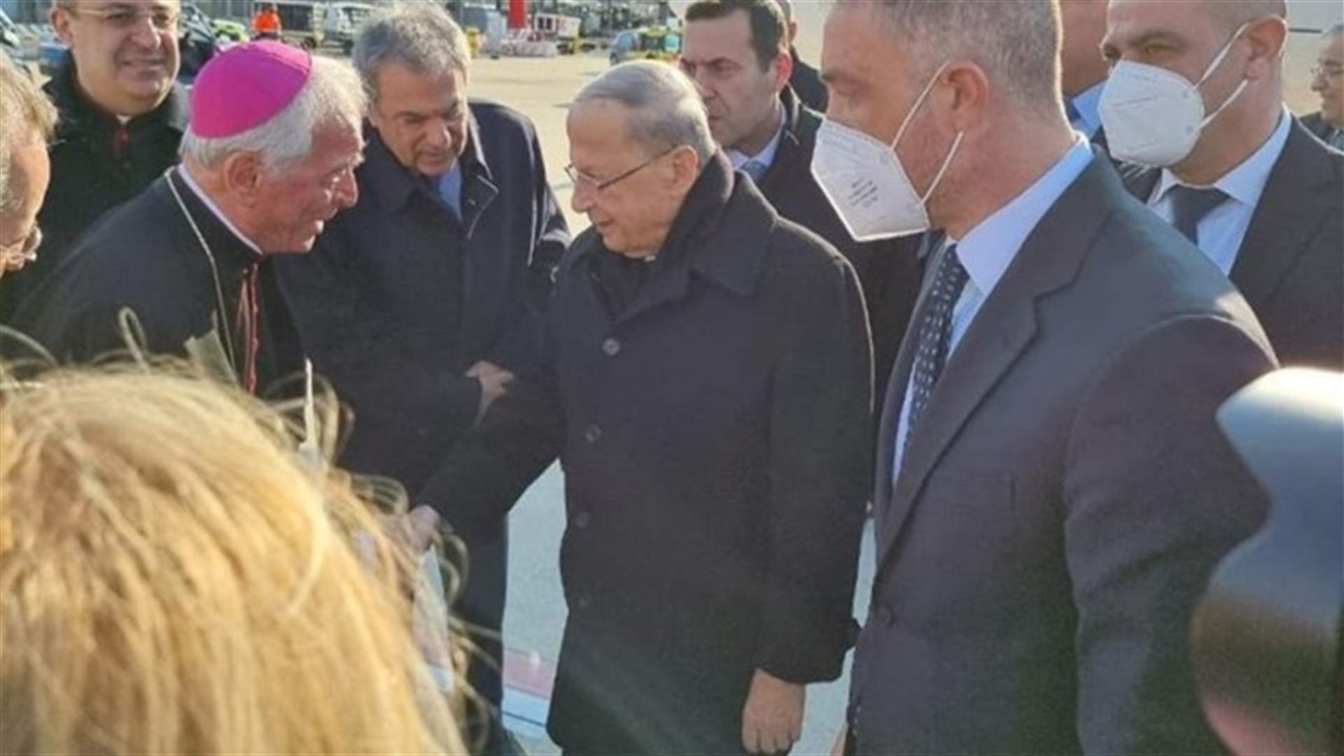 رئيس الجمهورية من روما: احمل الى قداسة البابا رسالة محبة باسم اللبنانيين وتجديد الدعوة لزيارة لبنان