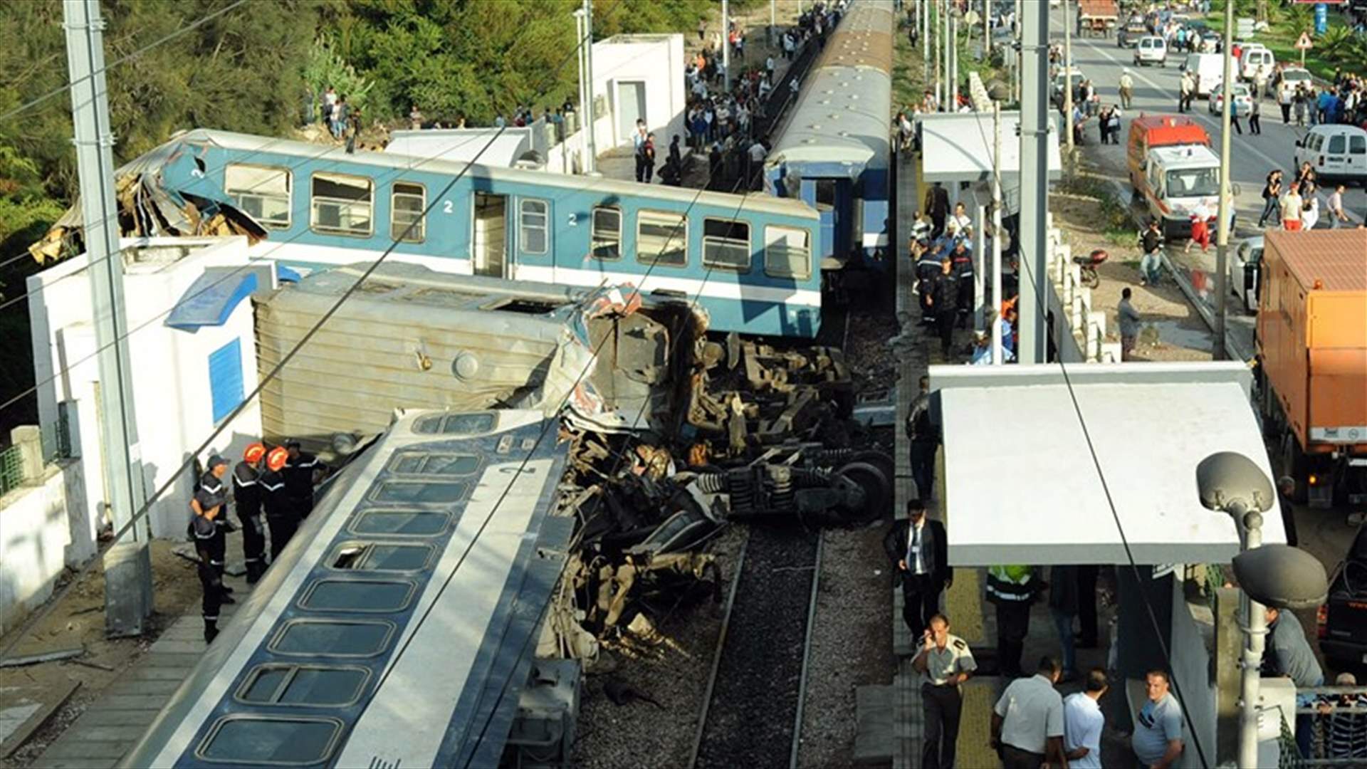 Two trains collided in Tunisian capital, 65 injured