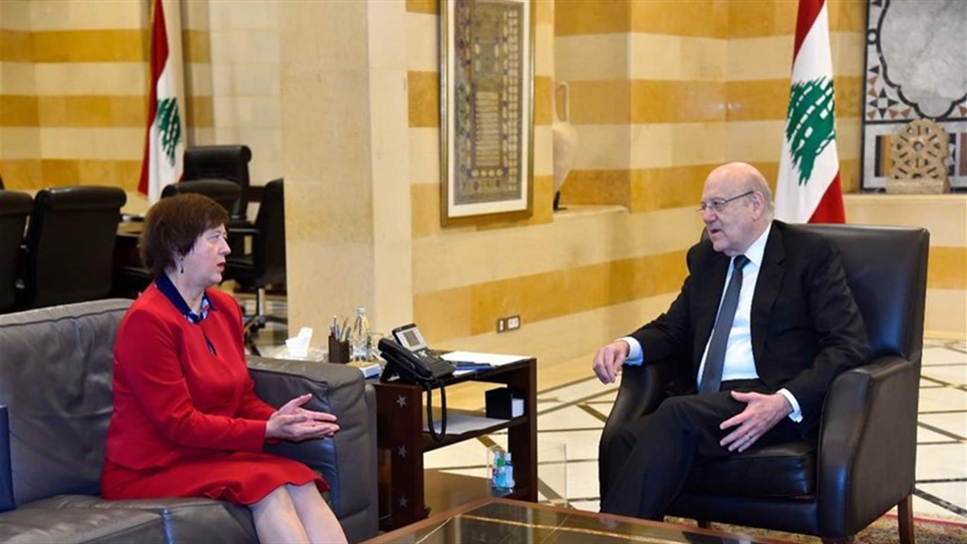 ميقاتي اطلع من فرونتسكا على مداولات مجلس الأمن عن لبنان