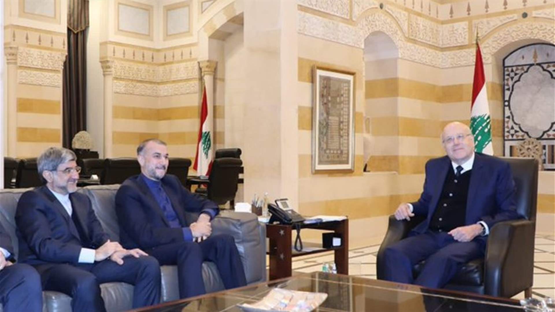 ميقاتي عرض مع عبد اللهيان العلاقات الثنائيية والوضع في المنطقة