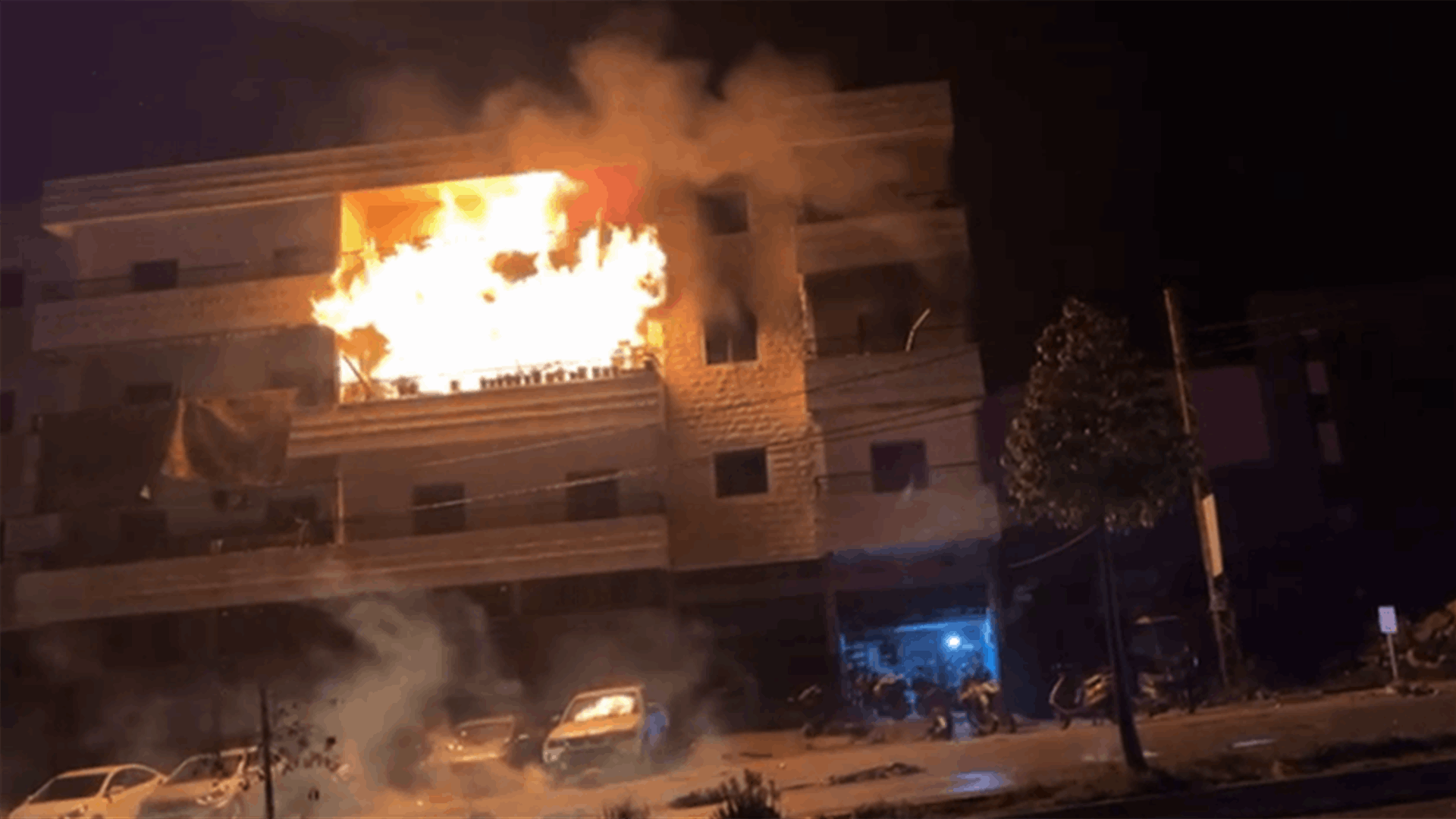 سقوط عدد من الجرحى في حريق حبوش