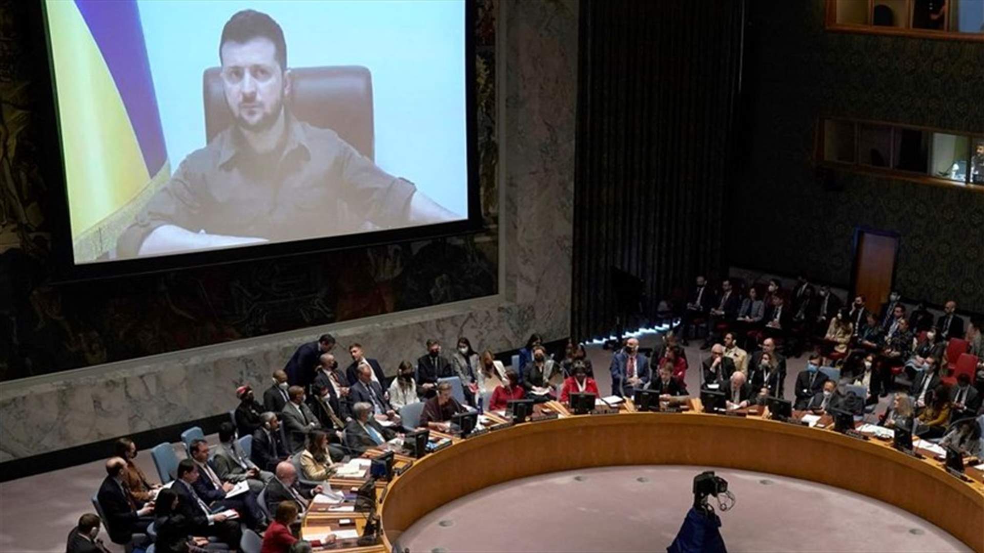 زيلينسكي يحض مجلس الأمن الدولي على التحرك فورًا لمواجهة جرائم الحرب في أوكرانيا
