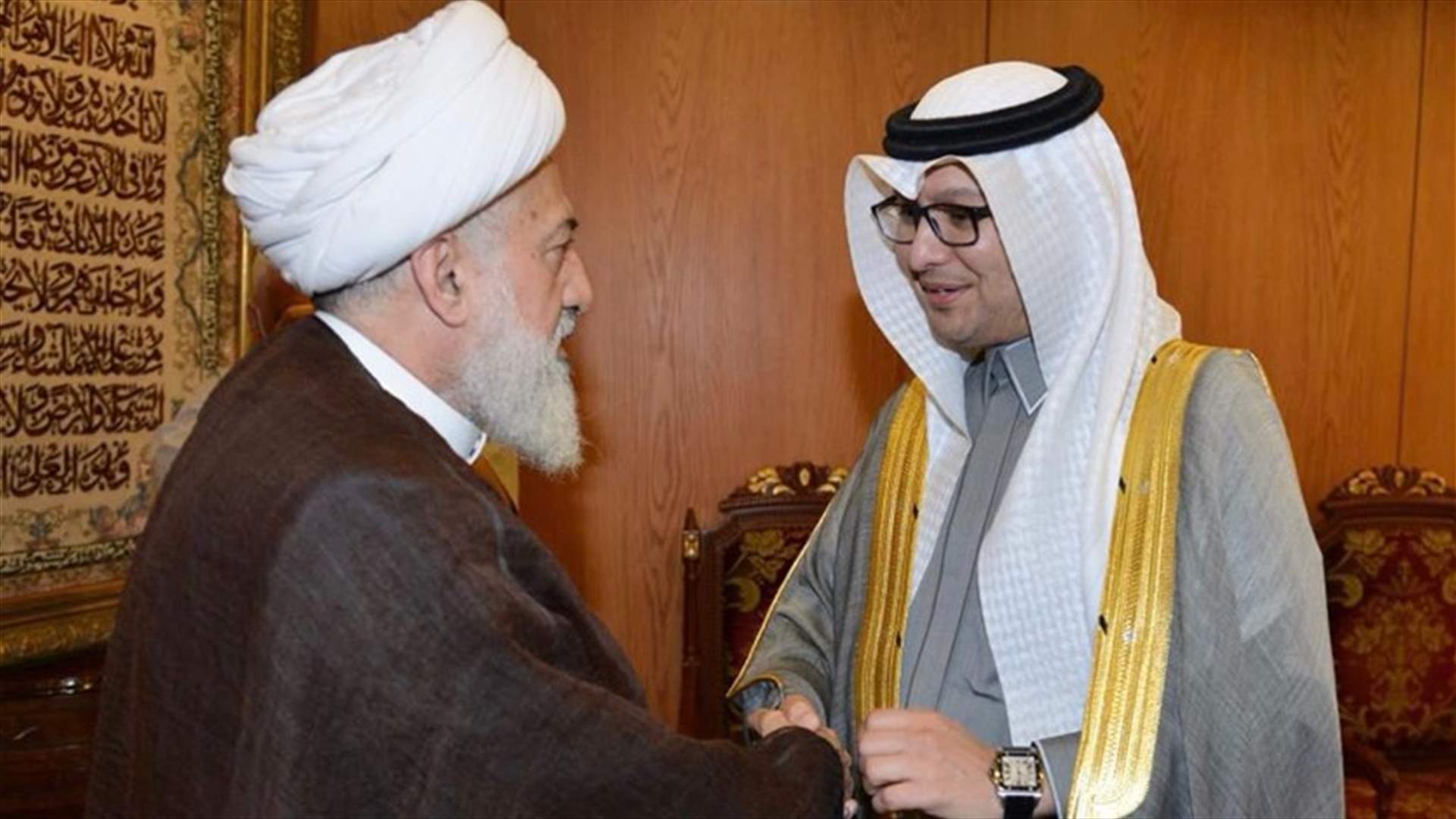 الشيخ علي الخطيب مستقبلا السفير السعودي: أتمنى أن تشكل عودة السفير بخاري بداية مسار جديد