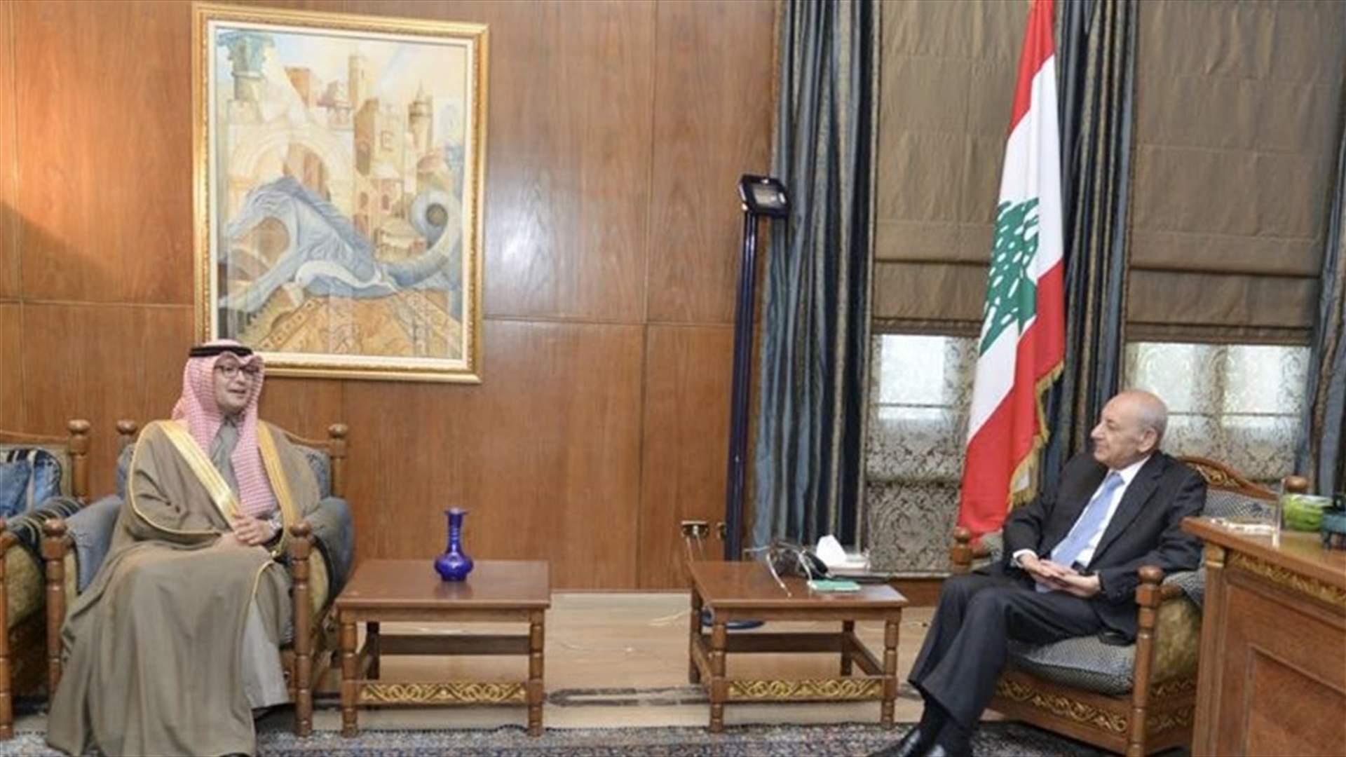 بخاري: عرض للأوضاع العامة والعلاقات الثنائية مع بري