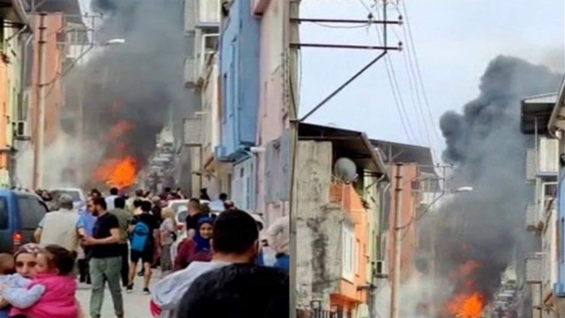 قتيلان بتحطم طائرة تدريب في حي سكني في تركيا