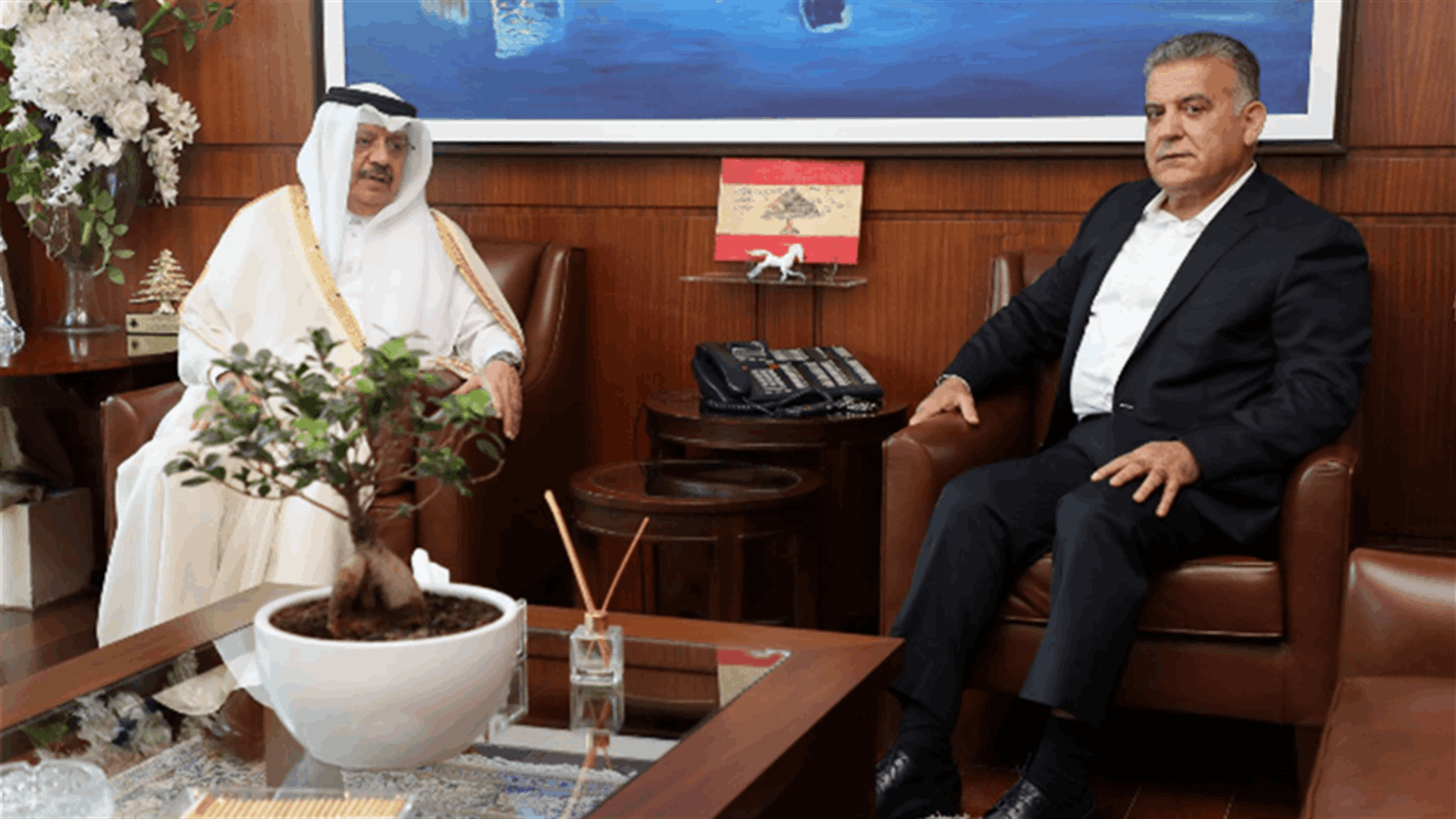 ابراهيم بحث وسفير قطر في تعزيز التعاون مع الامن العام