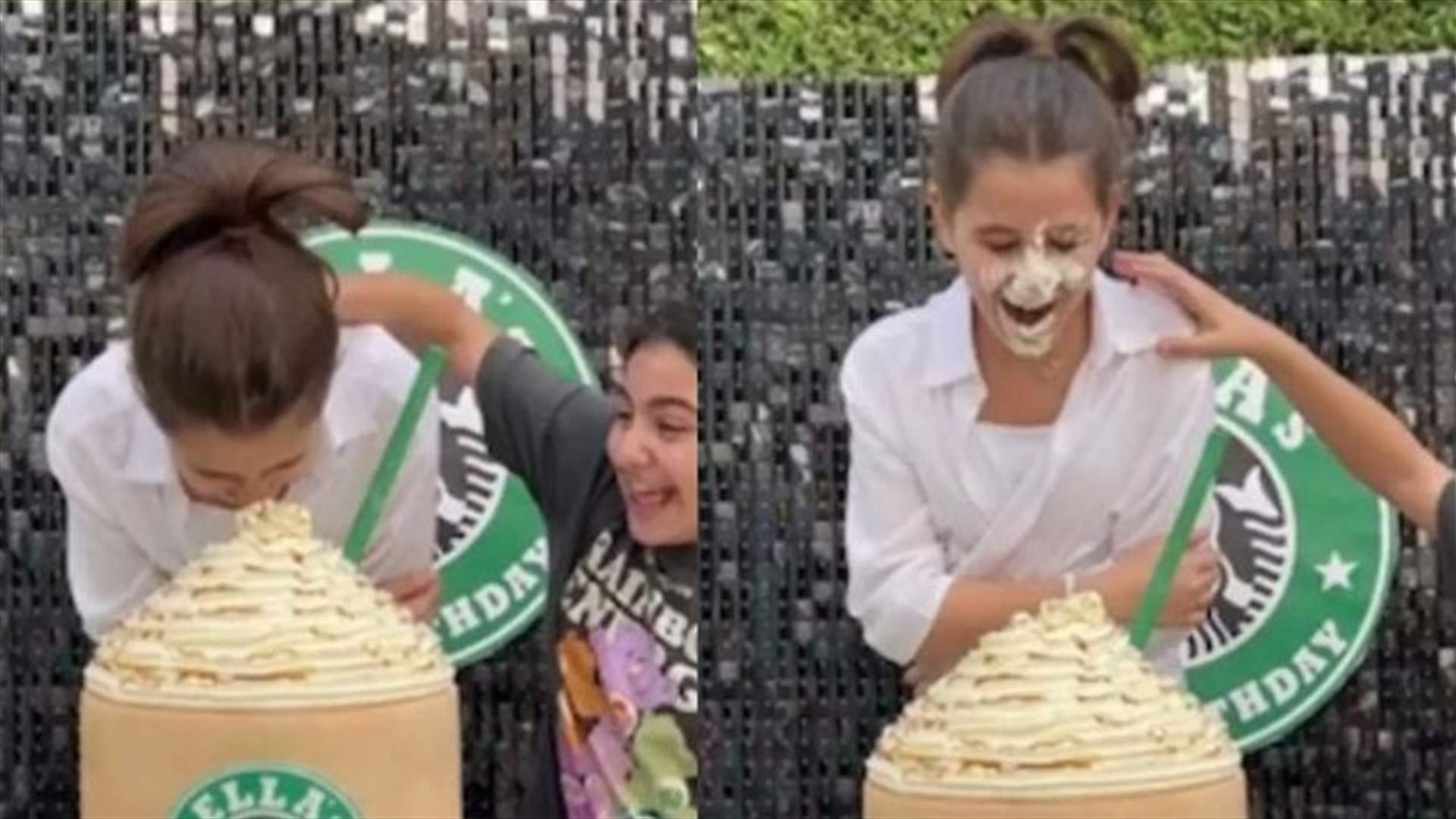 إيلا ابنة نانسي عجرم تحتفل بعيد ميلادها.. قالب حلوى على شكل كوب قهوة عملاق! (صور)
