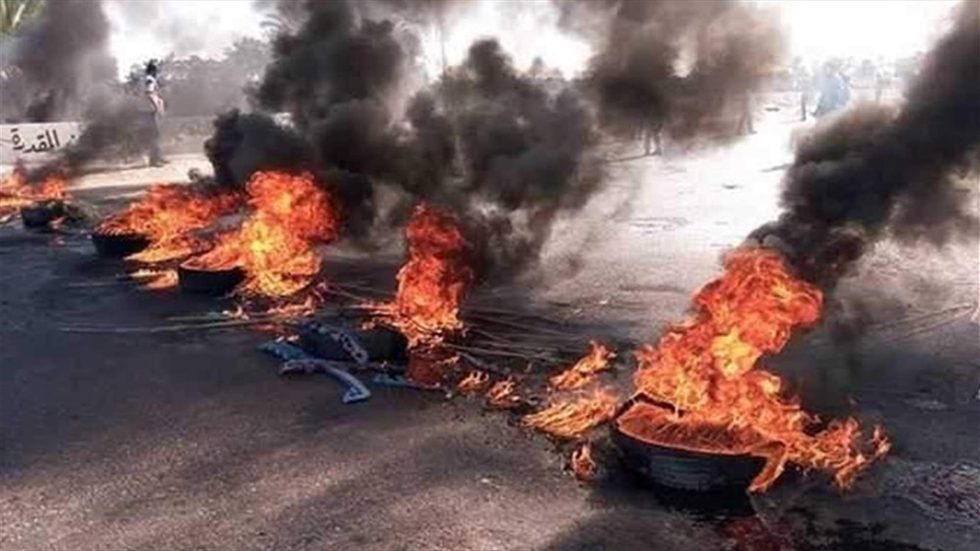 قطع طريق المصيلح - النبطية إحتجاجًا على انقطاع المياه عن المنطقة