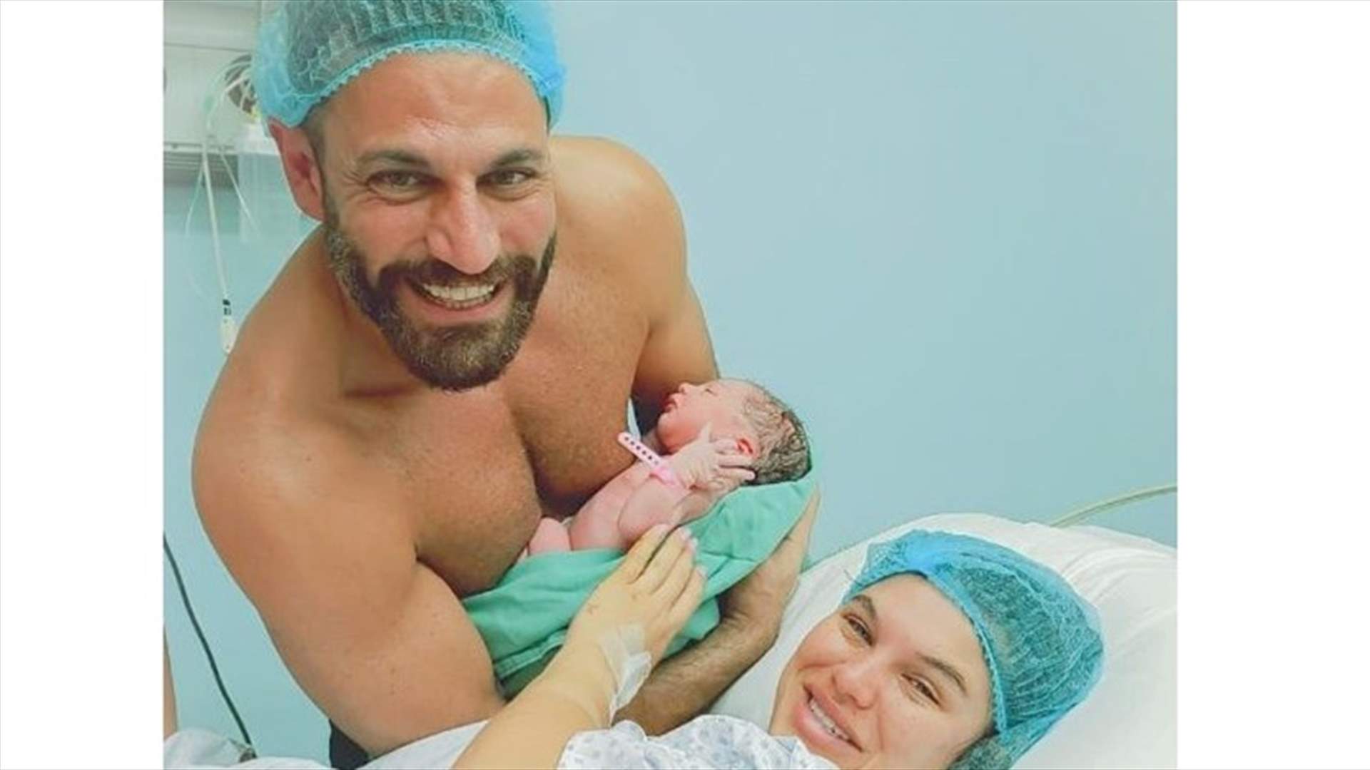 لهذا السبب أطلّ نيقولا معوض عاري الصدر مع مولودته الجديدة