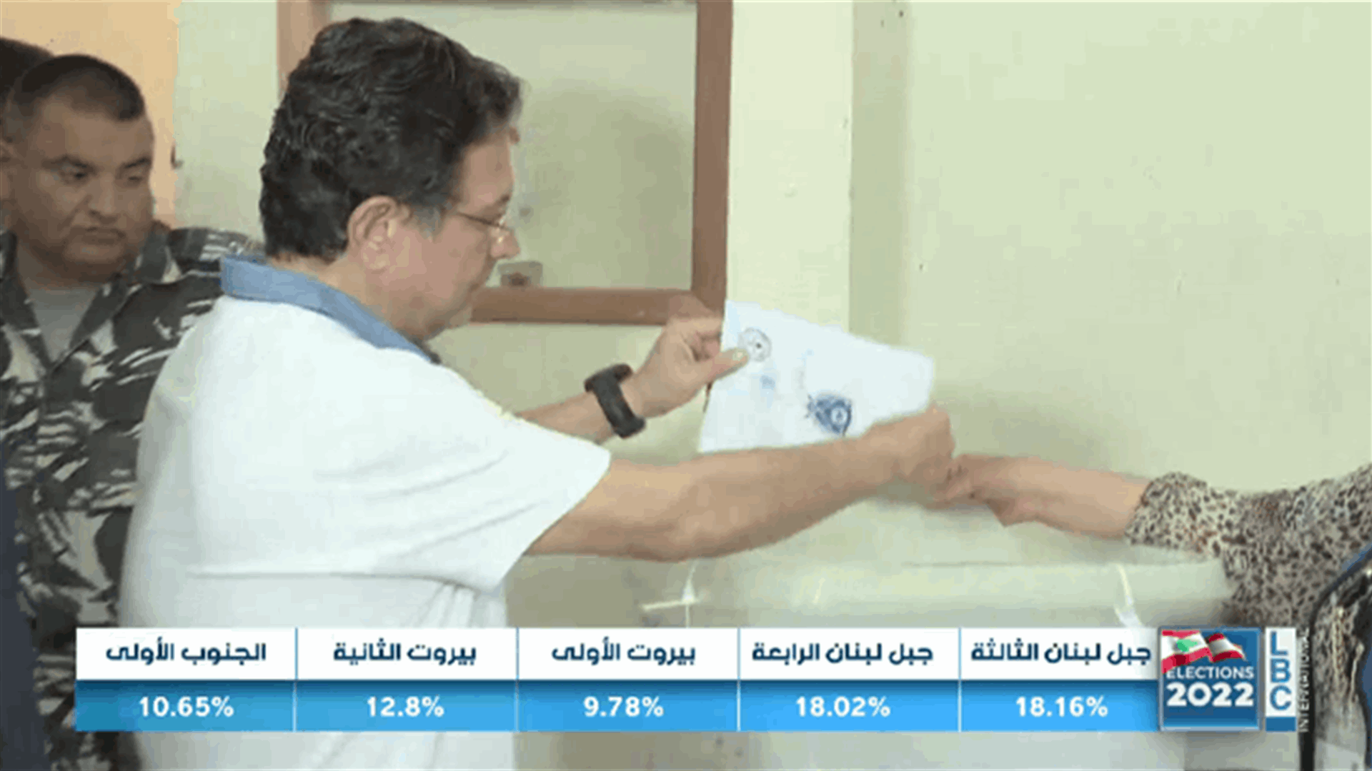 MP Farid Haykal el-Khazen casts his vote in Keserwan