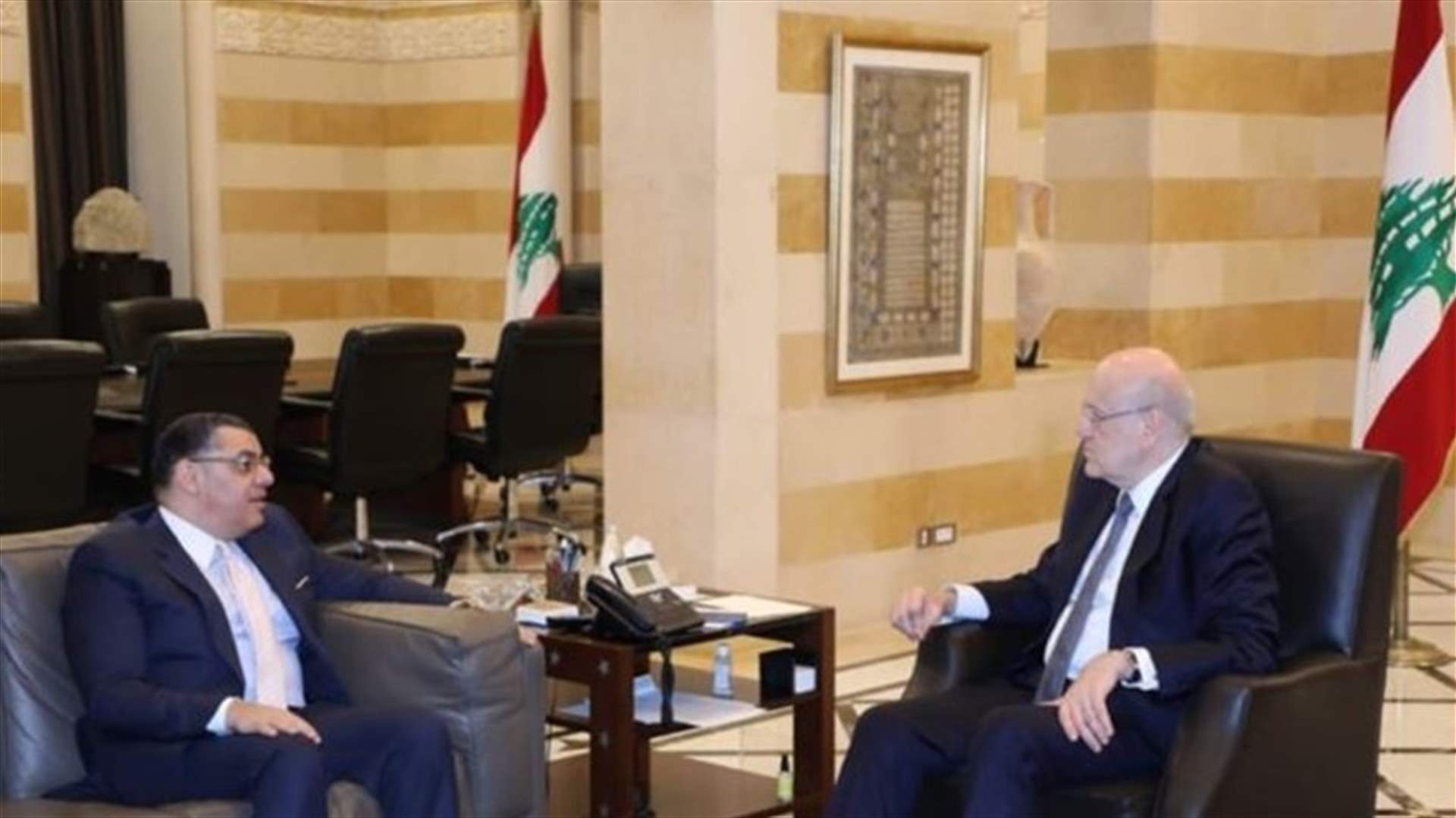 علوي يبحث التطورات الإقليمية مع الرئيس ميقاتي وقائد الجيش