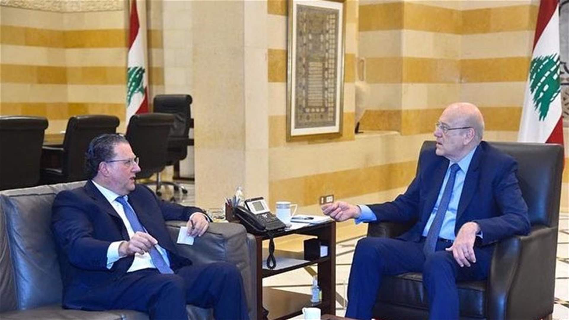 ميقاتي التقى شقير: الإتفاق على إستمرار التواصل والتنسيق في هذه المرحلة الدقيقة