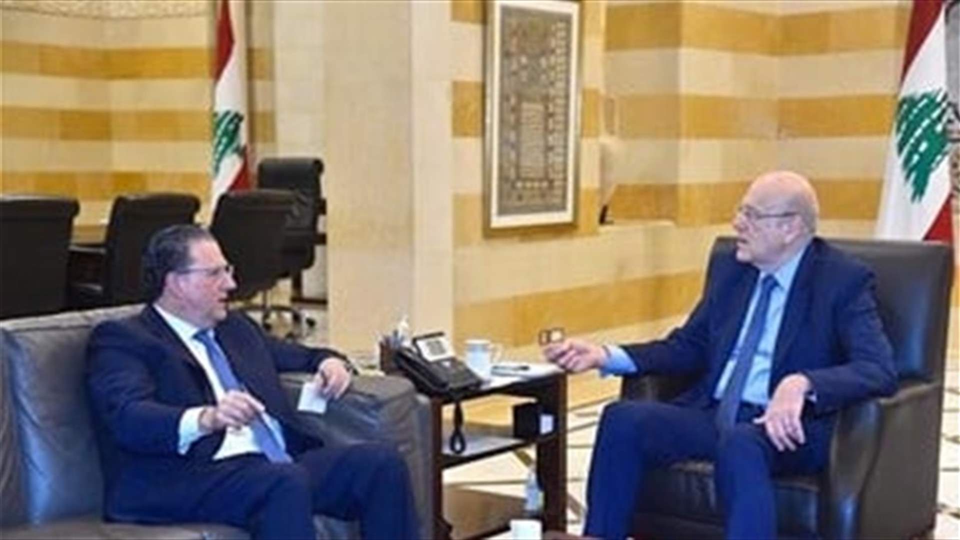 Mikati meets Chouccair at Grand Serail