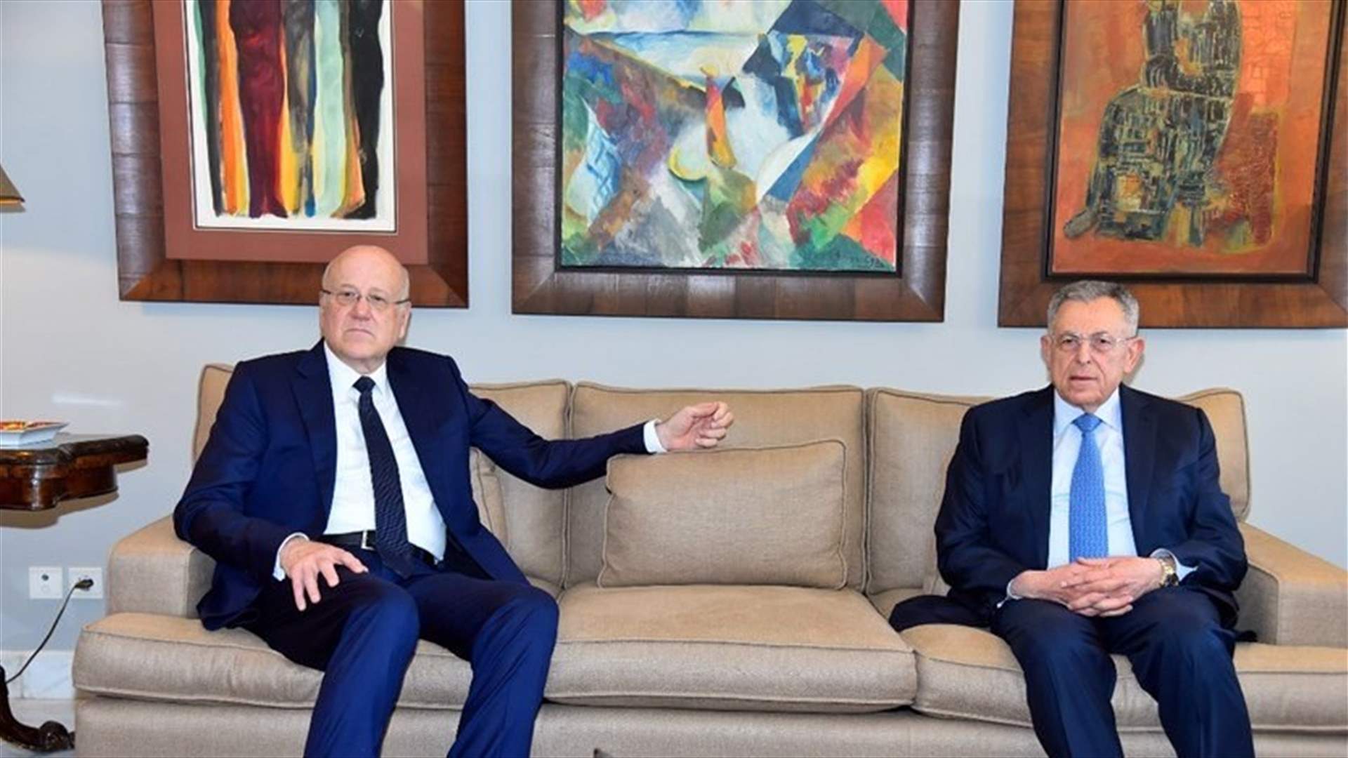PM-designate Mikati meets with Siniora-[PHOTO]