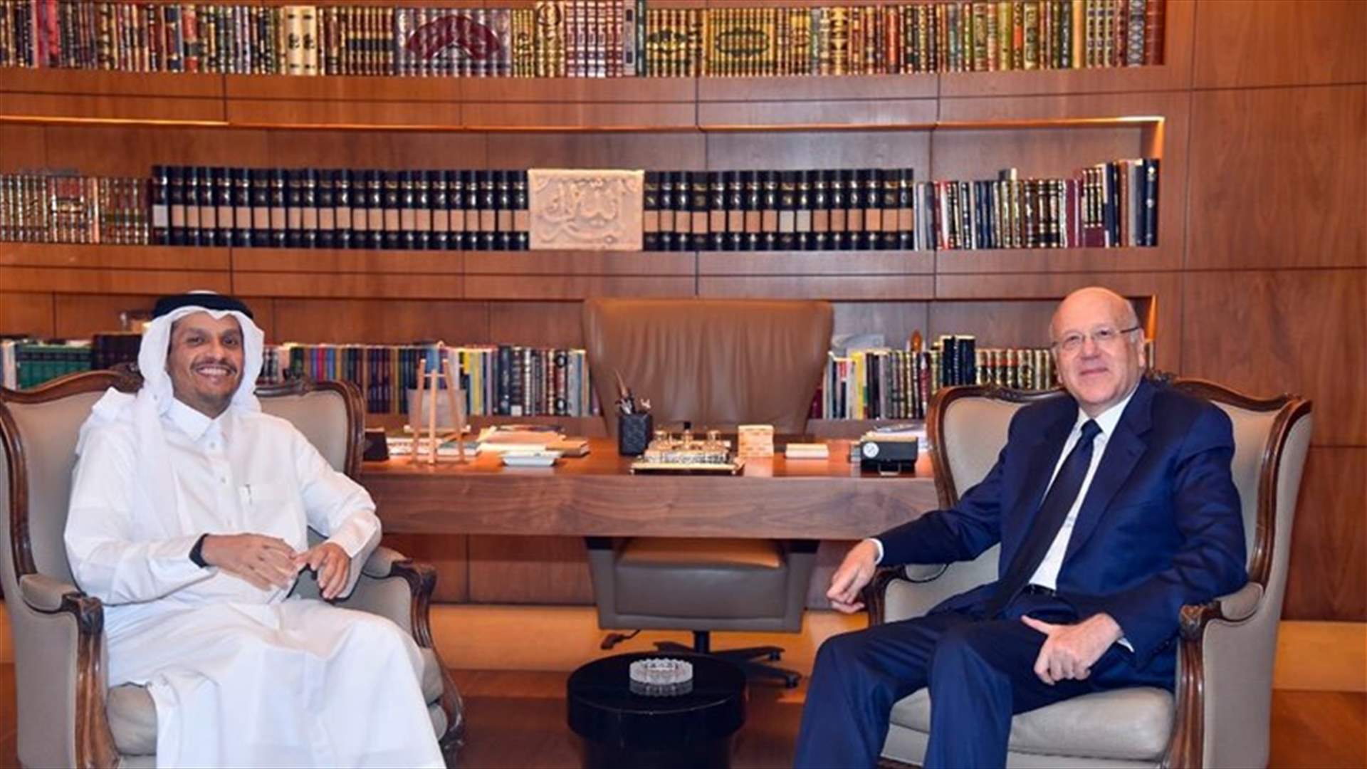 ميقاتي إستقبل وزير الخارجية القطري... وتأكيد على متانة العلاقات بين لبنان وقطر