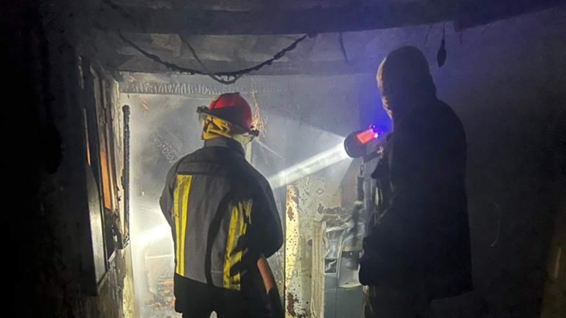 حريق غرفتين لعمال سوريين في غزير