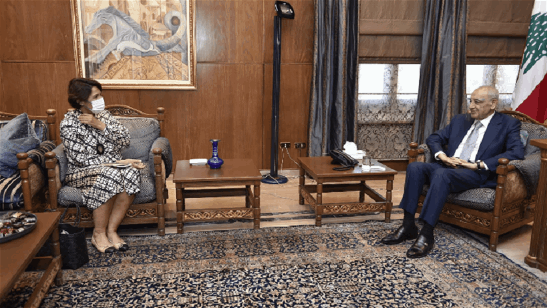 Speaker Berri meets French ambassador Grillo