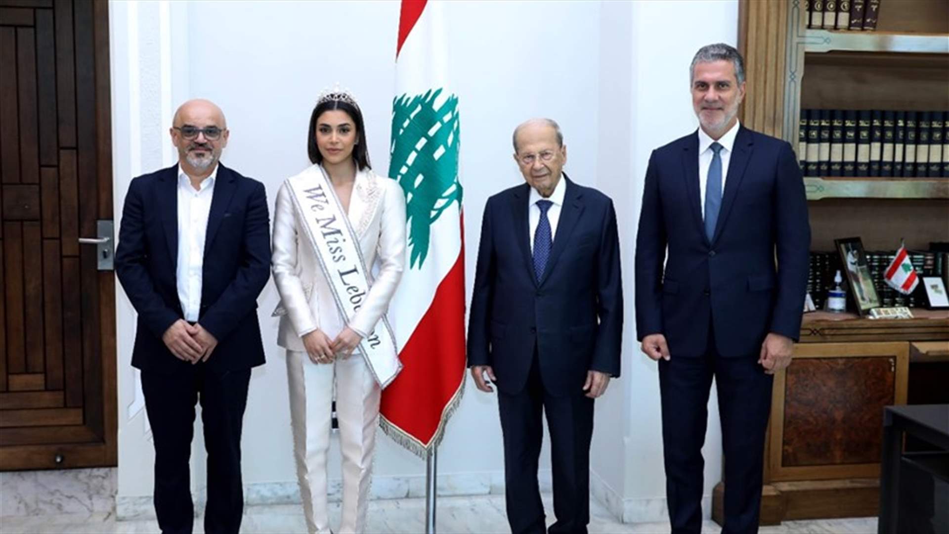 عون يستقبل ملكة جمال لبنان