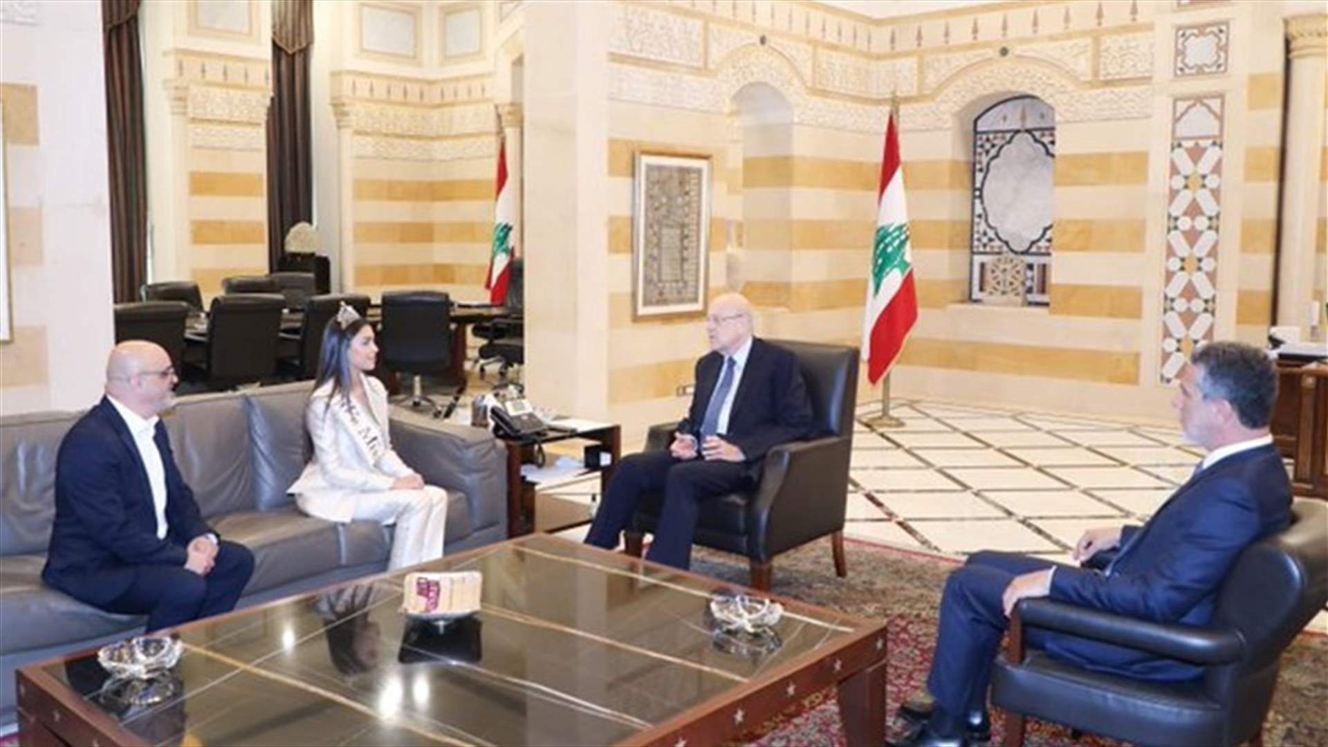 ملكة جمال لبنان من السراي: عرضت مشروعي لمعالجة وضع الأطفال الذين يعانون من سوء التغذية وسأبذل جهدي لدعم القضية