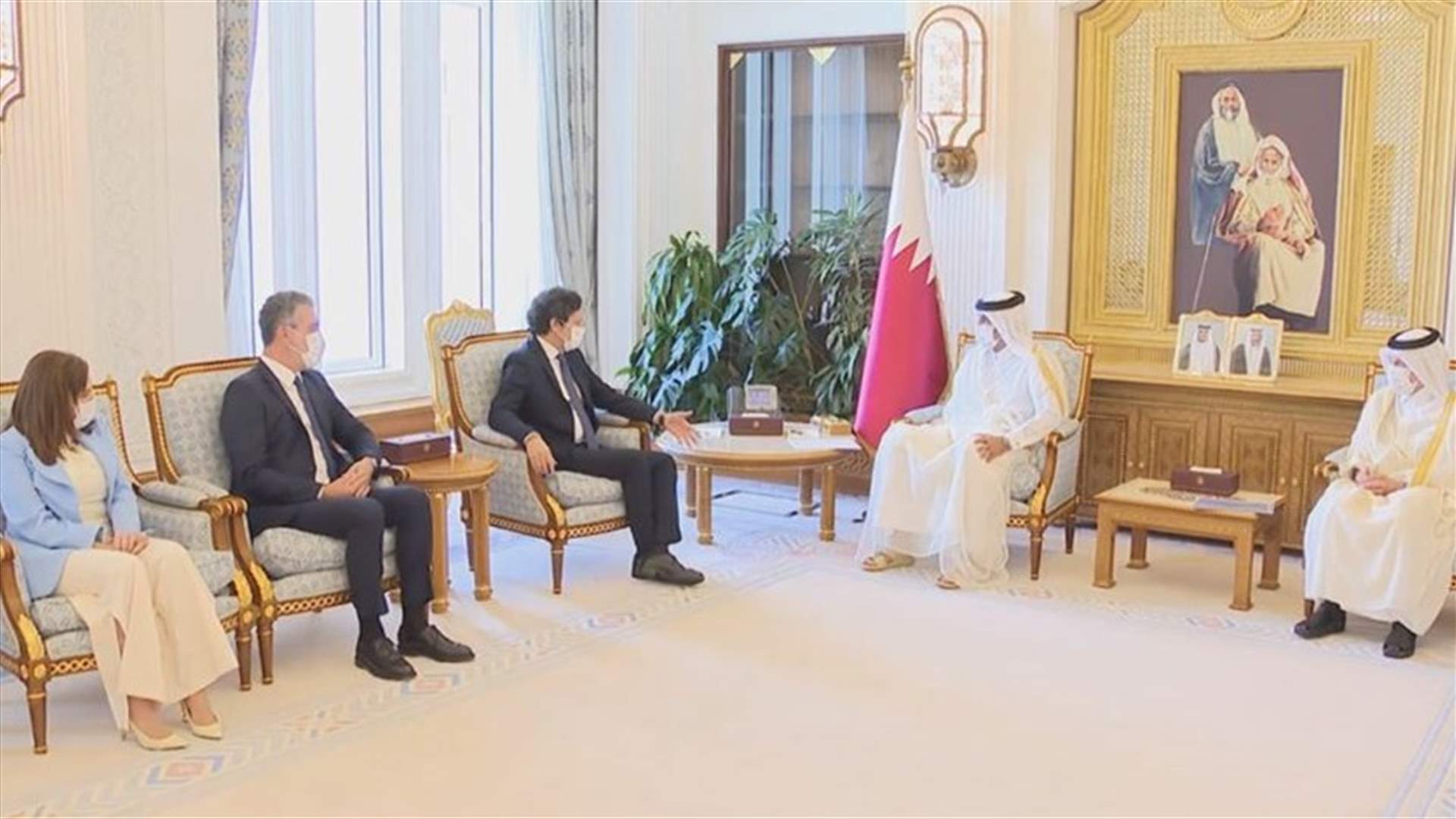 المكاري ونصار سلّما رسالة من رئيس الجمهورية إلى أمير قطر