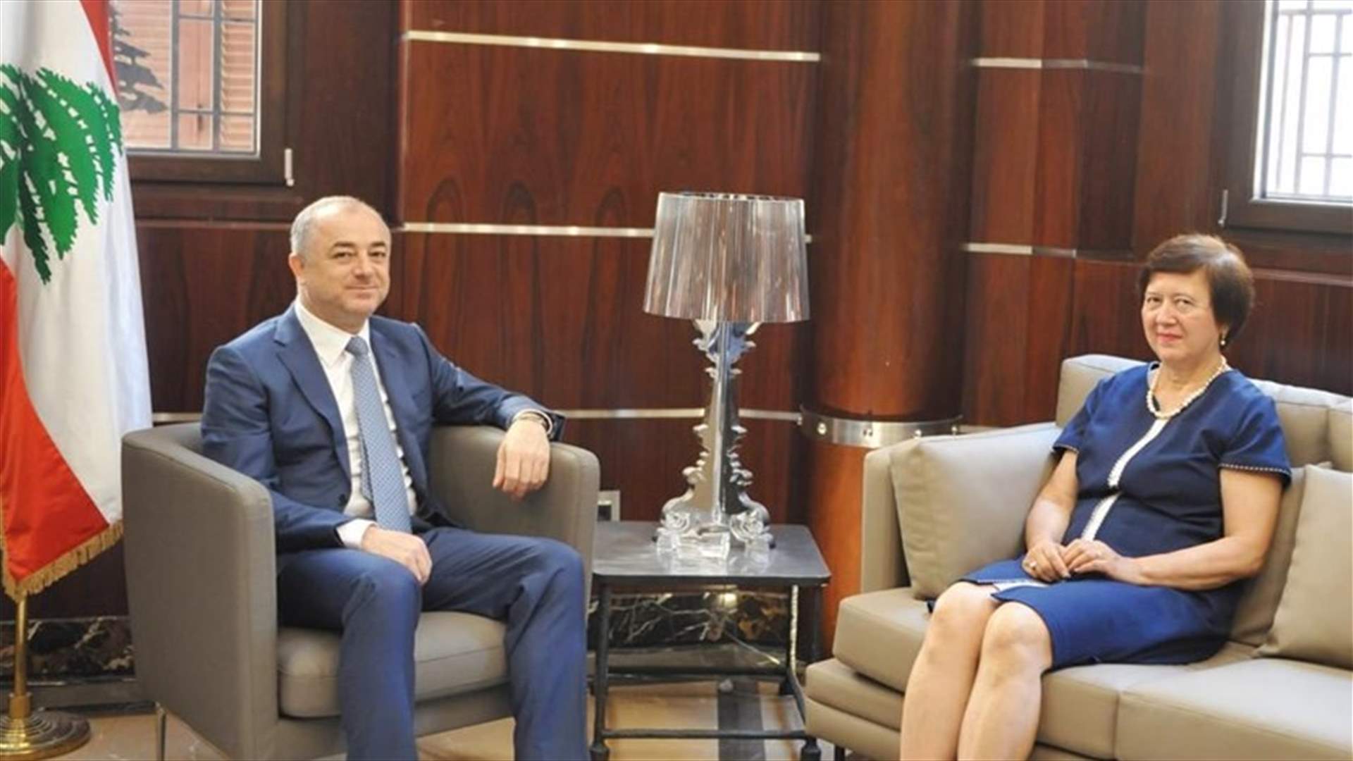 بو صعب إستقبل فرونتسكا وبحثا في ترسيم الحدود