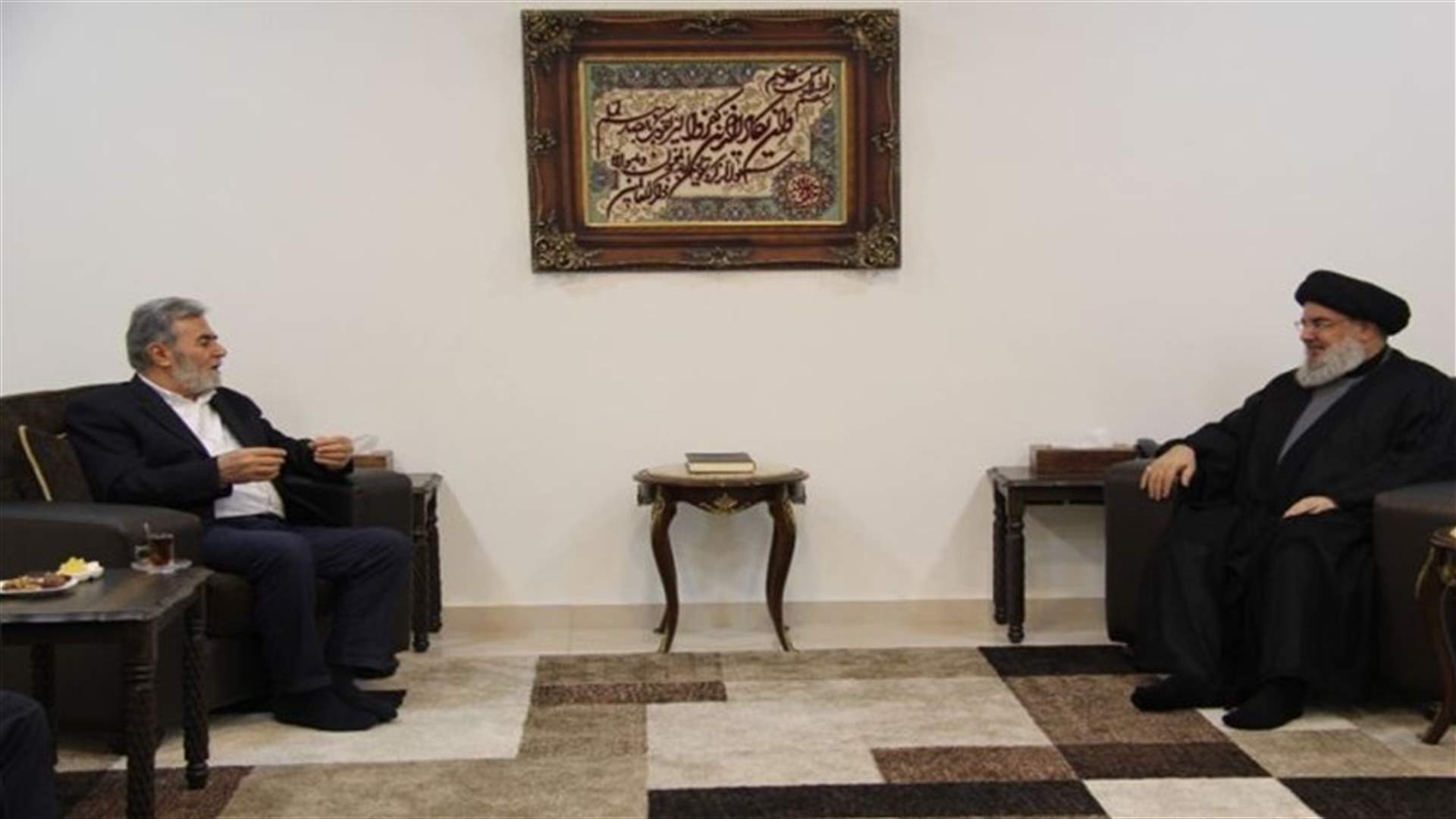 Nasrallah holds meeting with Islamic Jihad leader