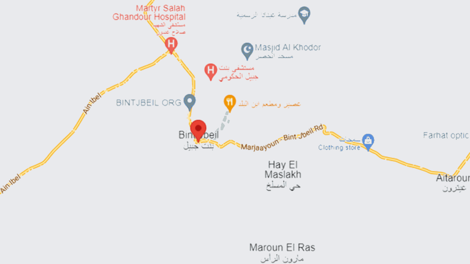 توقف الهواتف الارضية وخدمة الانترنت في بنت جبيل