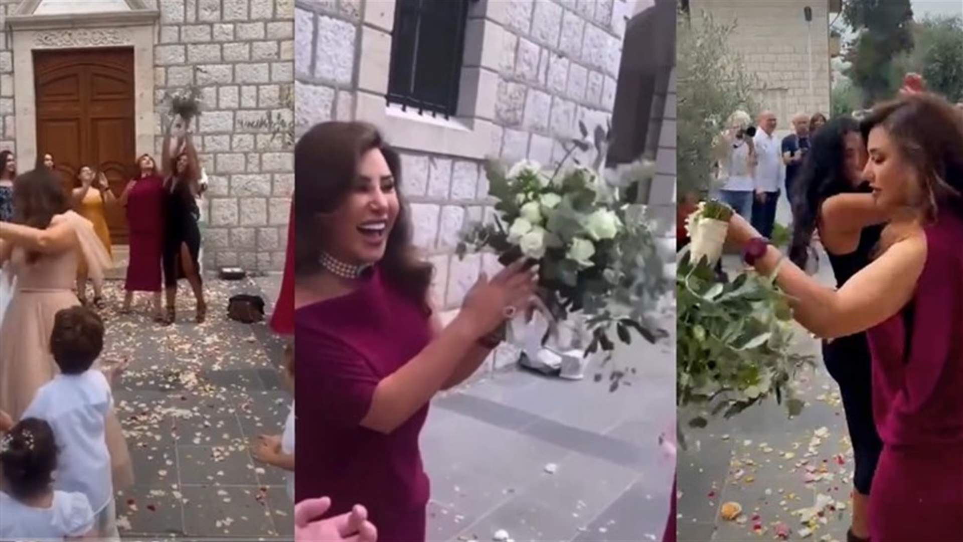 نجوى كرم تلتقط باقة الورود من العروس... فهل تصدق توقعات ليلى عبداللطيف؟